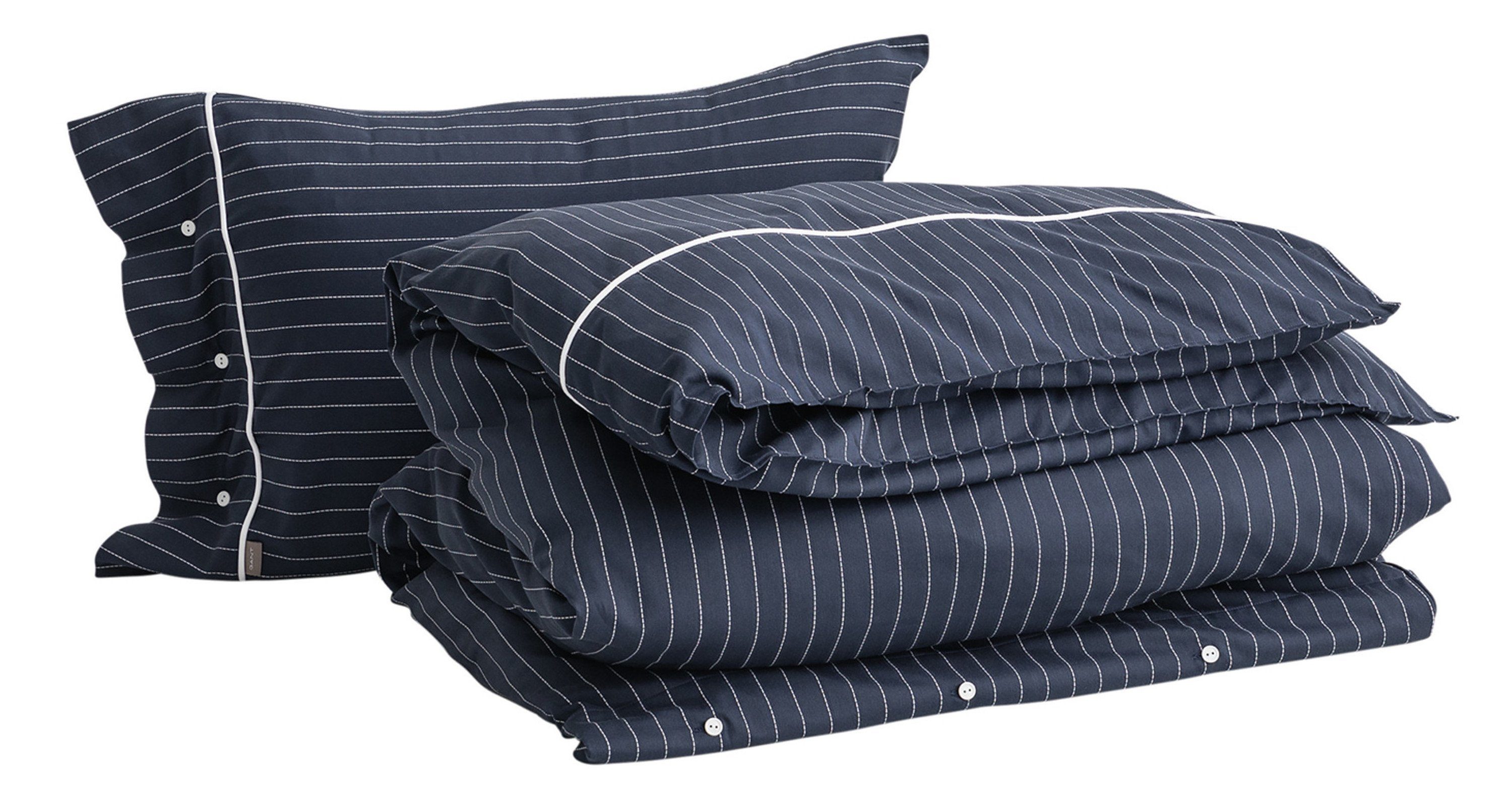 Bettwäsche GANT Bettwäsche (Decken- und Kissen separat erhältlich) PINSTRIPE, Gant, Satin, 1 teilig, rechteckig
