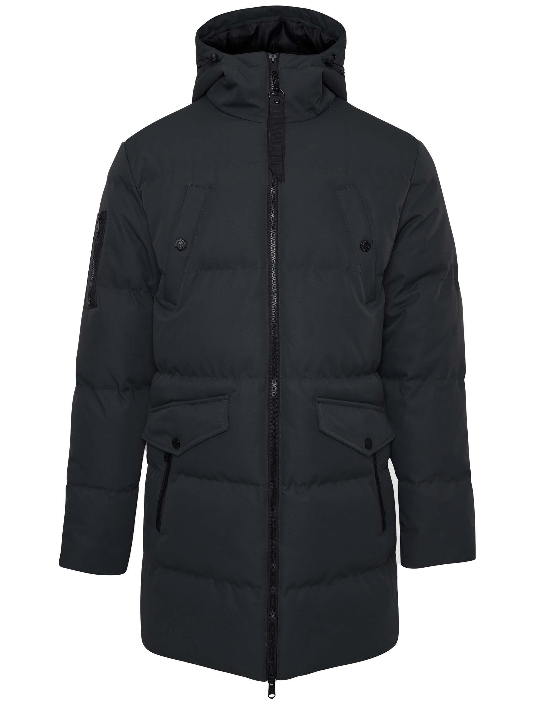 Black- Recycled Global THB Padded Winterjacke zertifiziert Jacket (GRS) Standard Tingley schwarz Threadbare