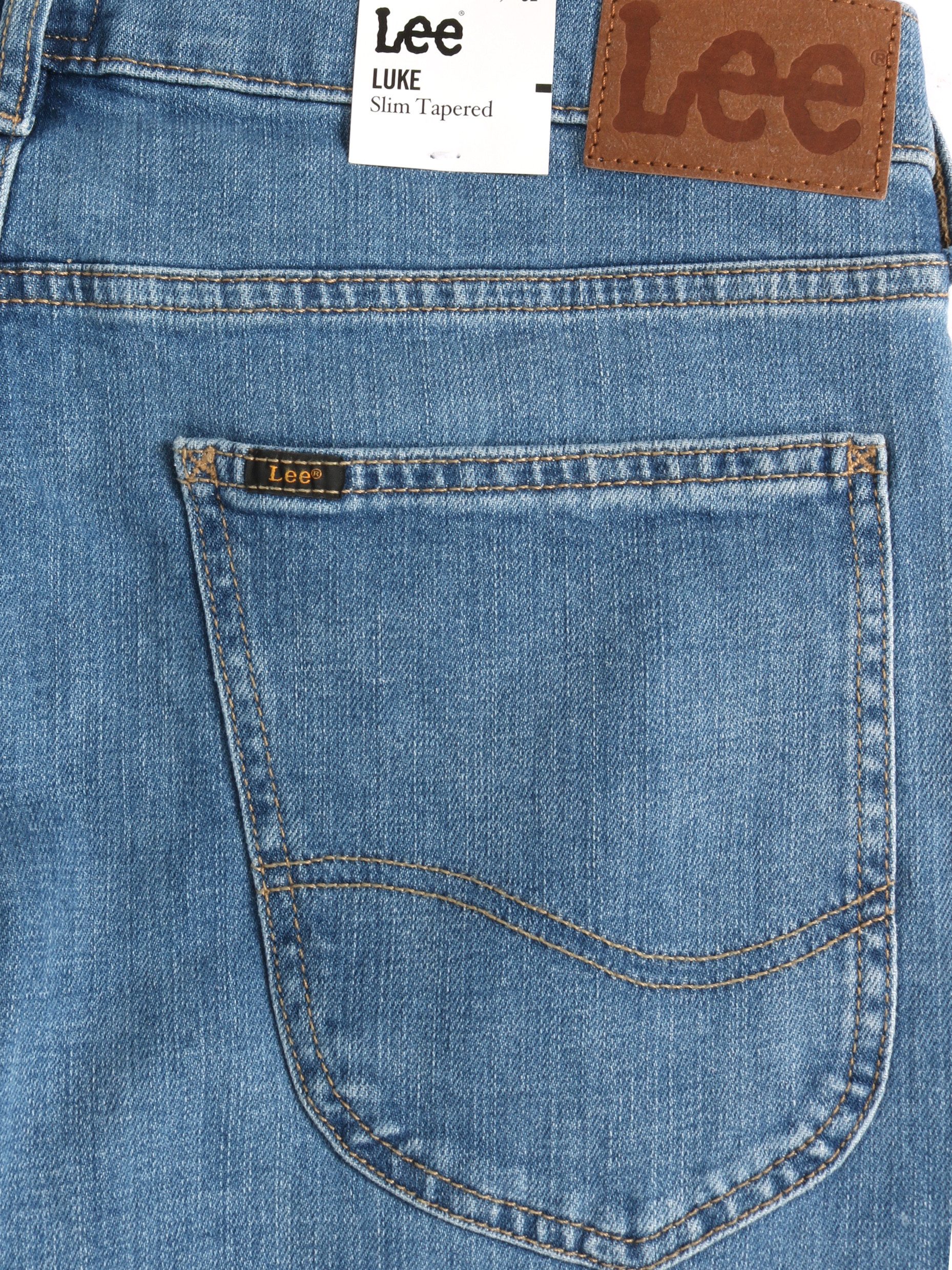 Lee® Slim-fit-Jeans Superstretch Röhrenjeans - LUKE SILO weicher, Leichtgewicht Denim