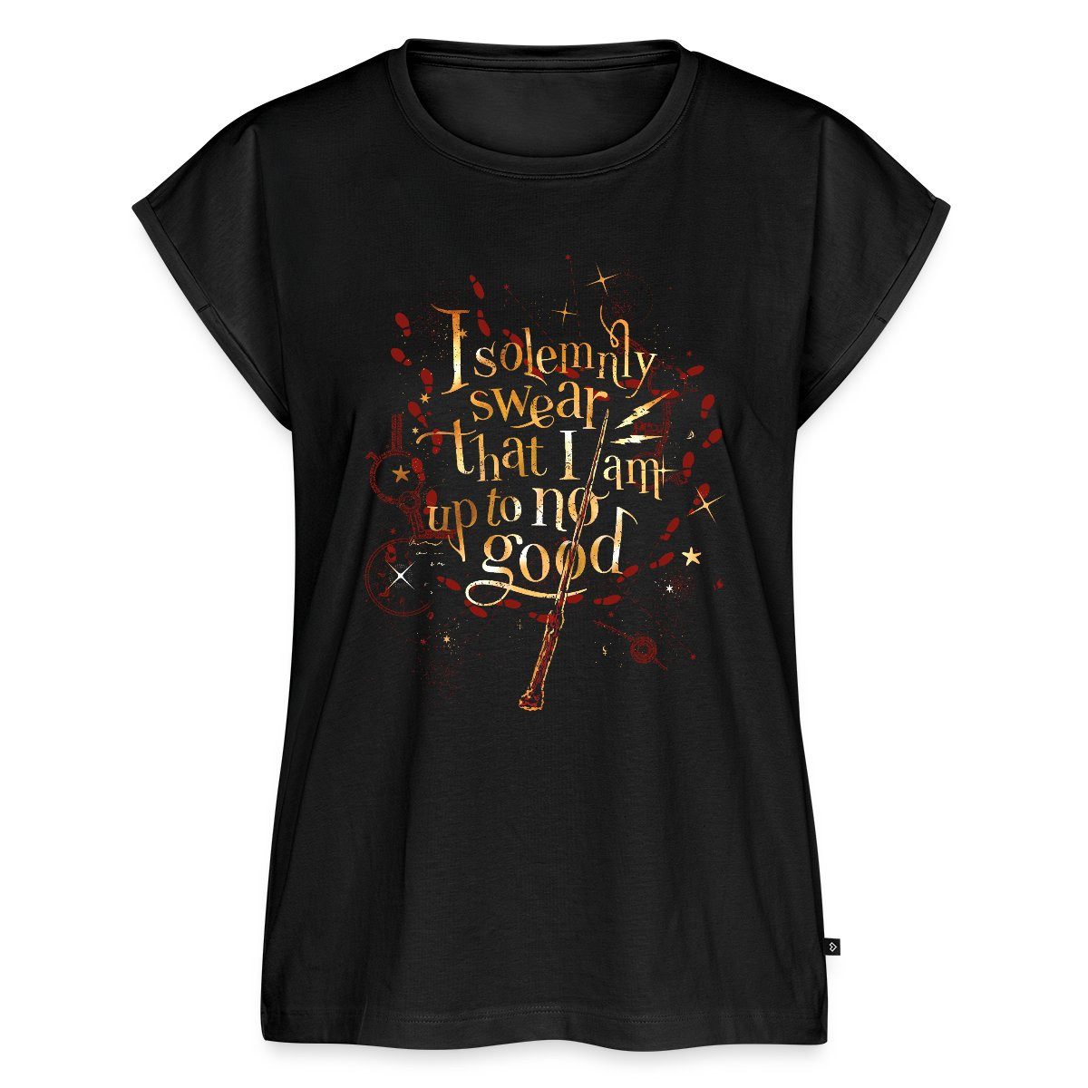 T-Shirt Harry Potter I Solemnly Swear Spruch Frauen Casual T-Shirt