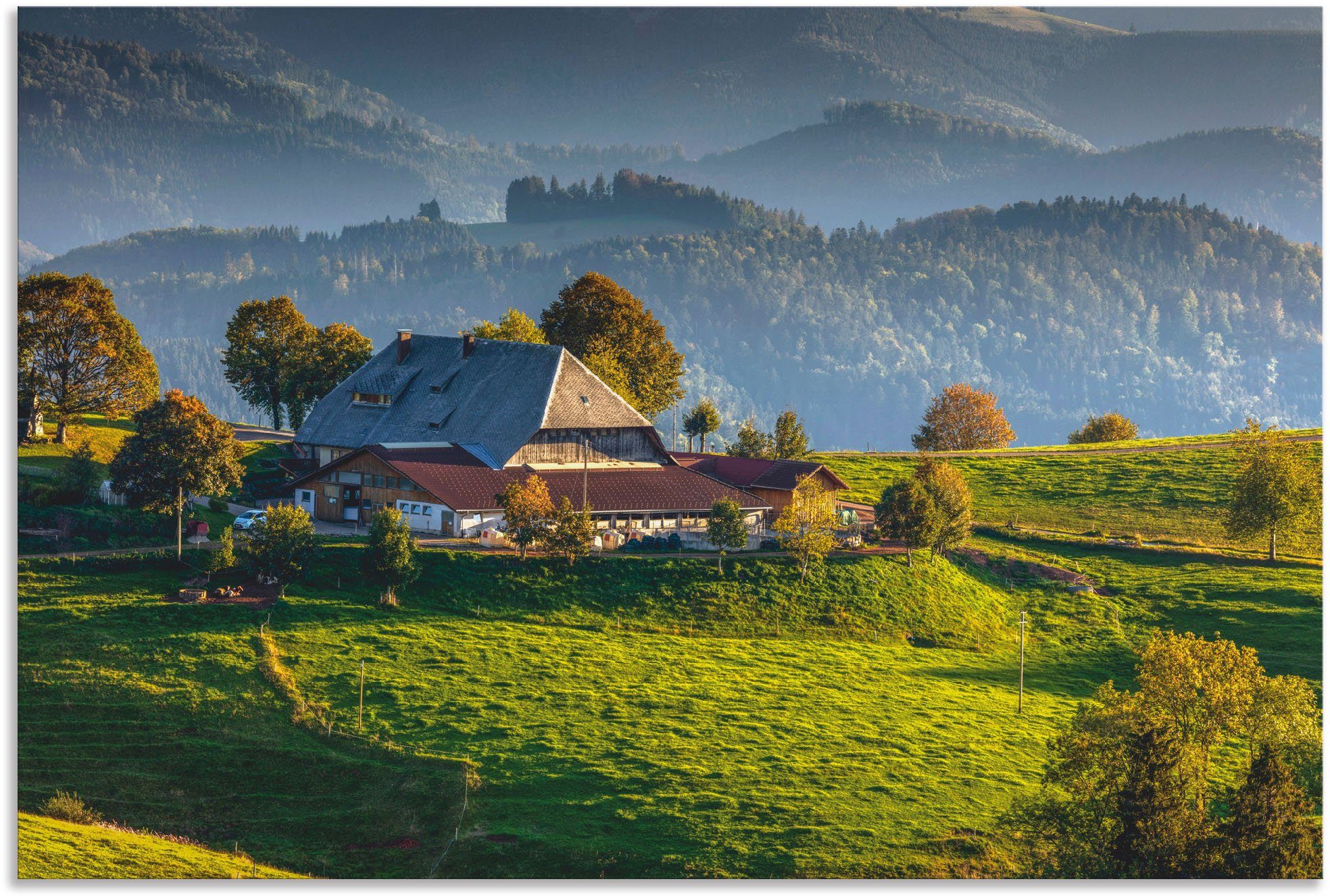 Artland Wandbild »Bauernhof bei St.Peter Schwarzwald«, Berge & Alpenbilder (1 Stück), in vielen Größen & Produktarten - Alubild / Outdoorbild für den Außenbereich, Leinwandbild, Poster, Wandaufkleber / Wandtattoo auch für Badezimmer geeignet-Otto