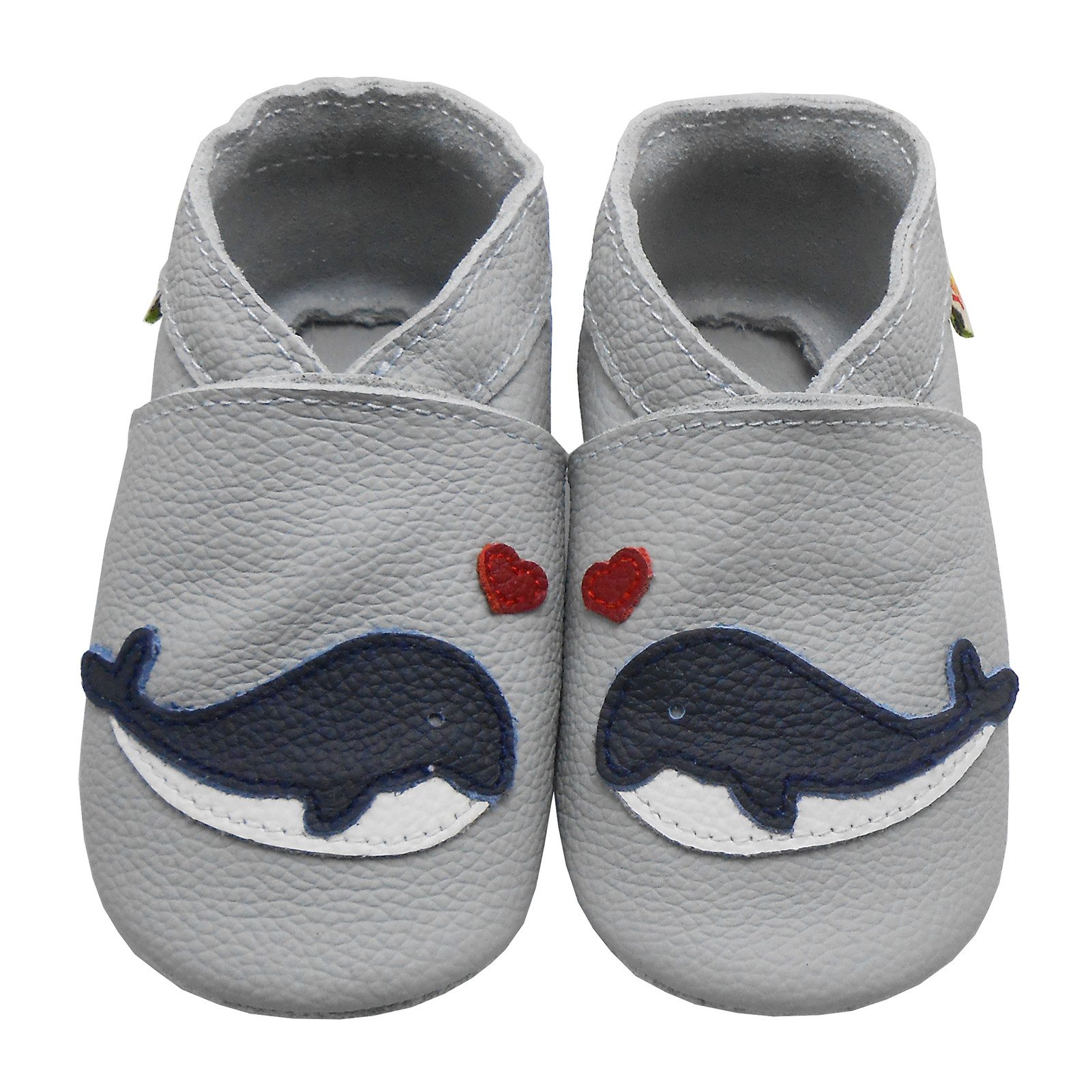 Yalion Weiche Leder Lauflernschuhe Hausschuhe Lederpuschen Fuchs grün Krabbelschuh