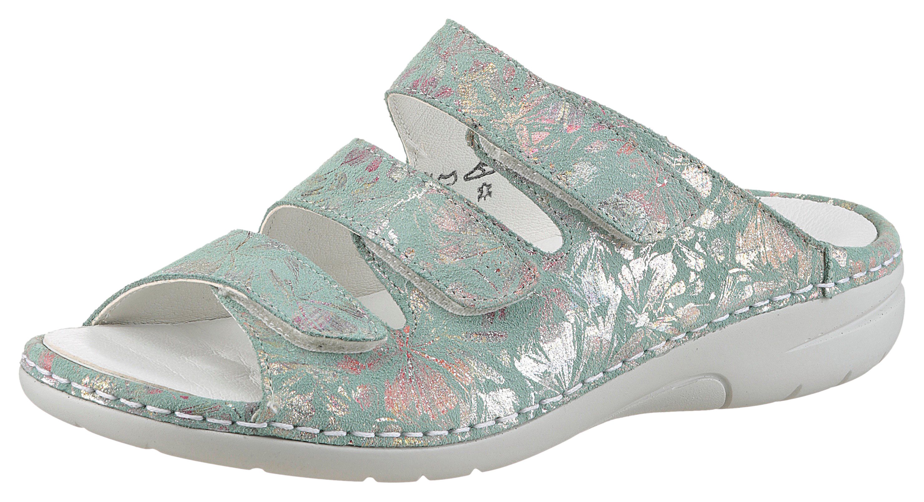 Waldläufer GUNNA Pantolette, Klettschuh, Sommerschuh, Komfortschuh in Bequemweite G (weit)