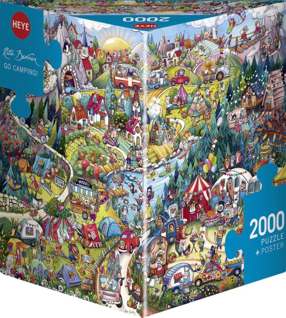 HEYE Puzzle Go Camping! Puzzle 2000 Teile, 2000 Puzzleteile