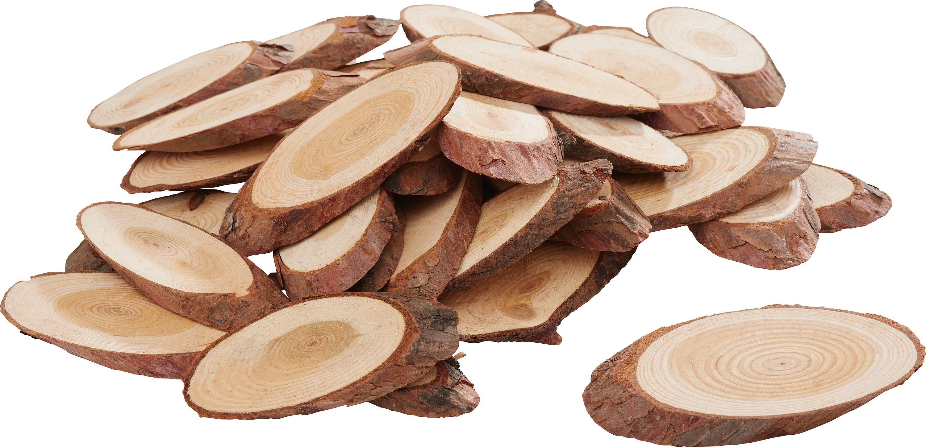 VBS Rindenscheiben Rindenscheiben-Mix Oval, 250 g