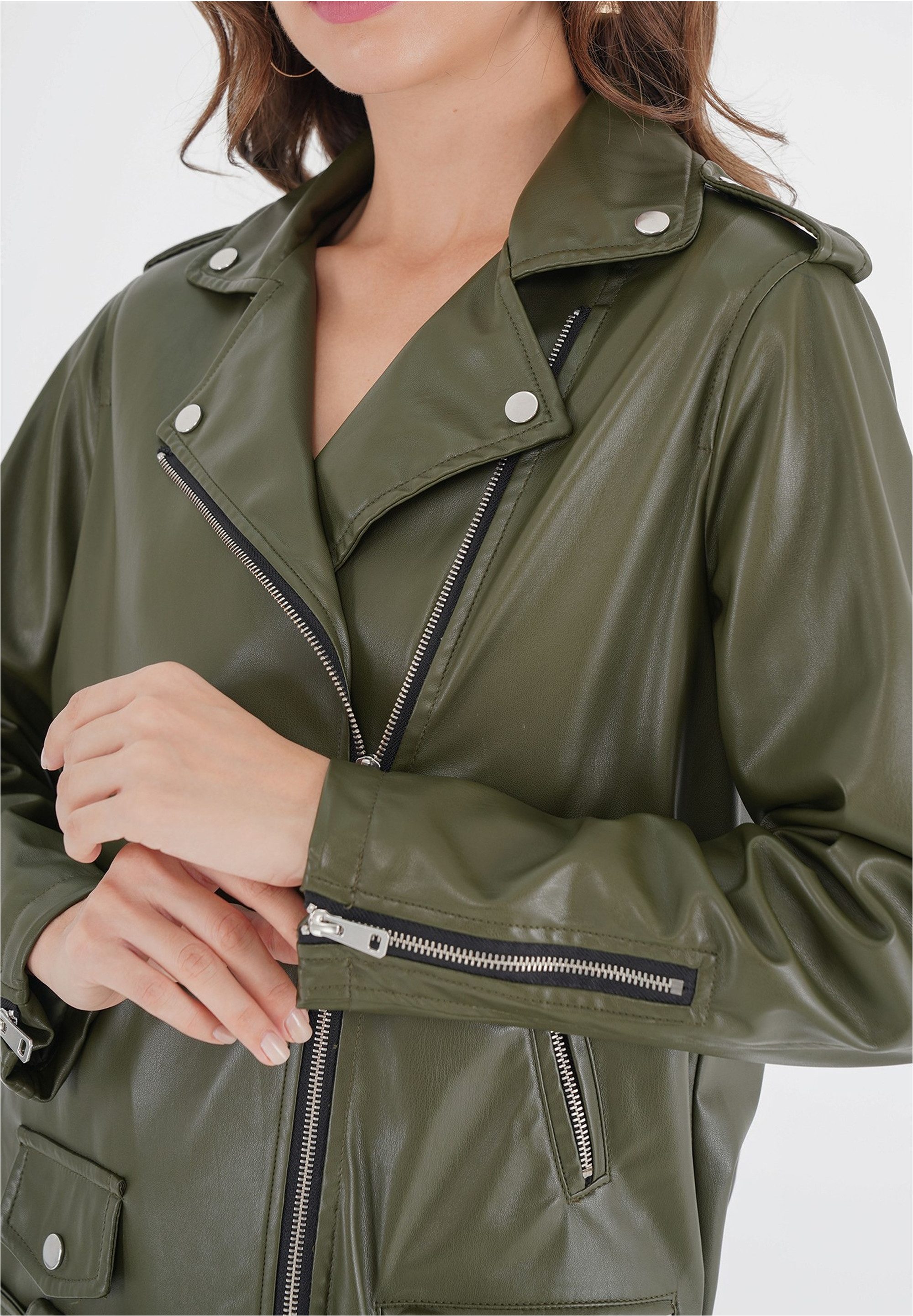 freshlions Lederimitatjacke Nela (1-St) in angesagter Kunstleder-Optik