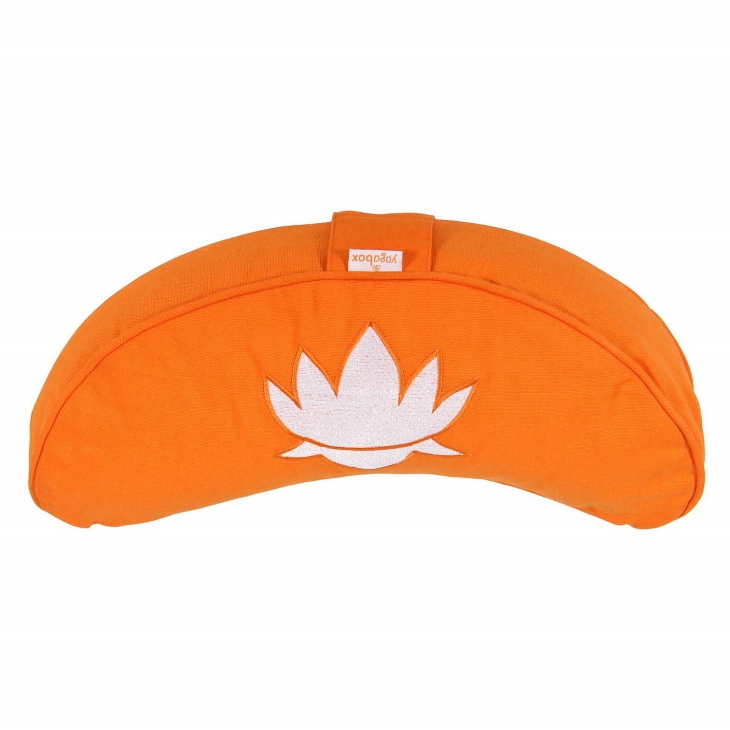 Stick BASIC Halbmond yogabox Yogakissen Lotus orange weiß