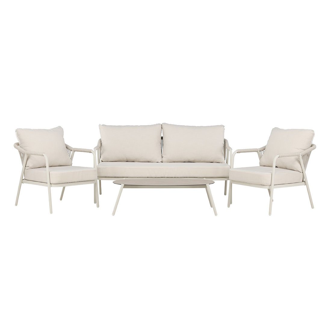 Gartenlounge-Set Sicily Loungeset 1 Sofa, 2 Stühle, 1 Couchtisch be