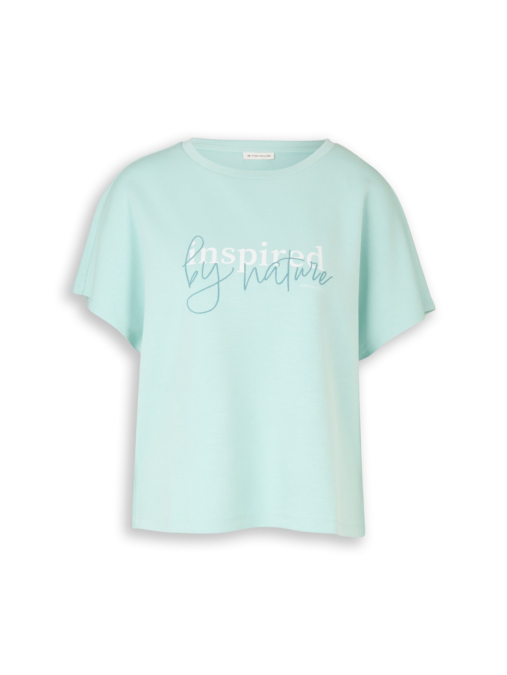 TOM TAILOR T-Shirt T-Shirt (im Einserpack) Loose Fit Scuba T-Shirt mit Print