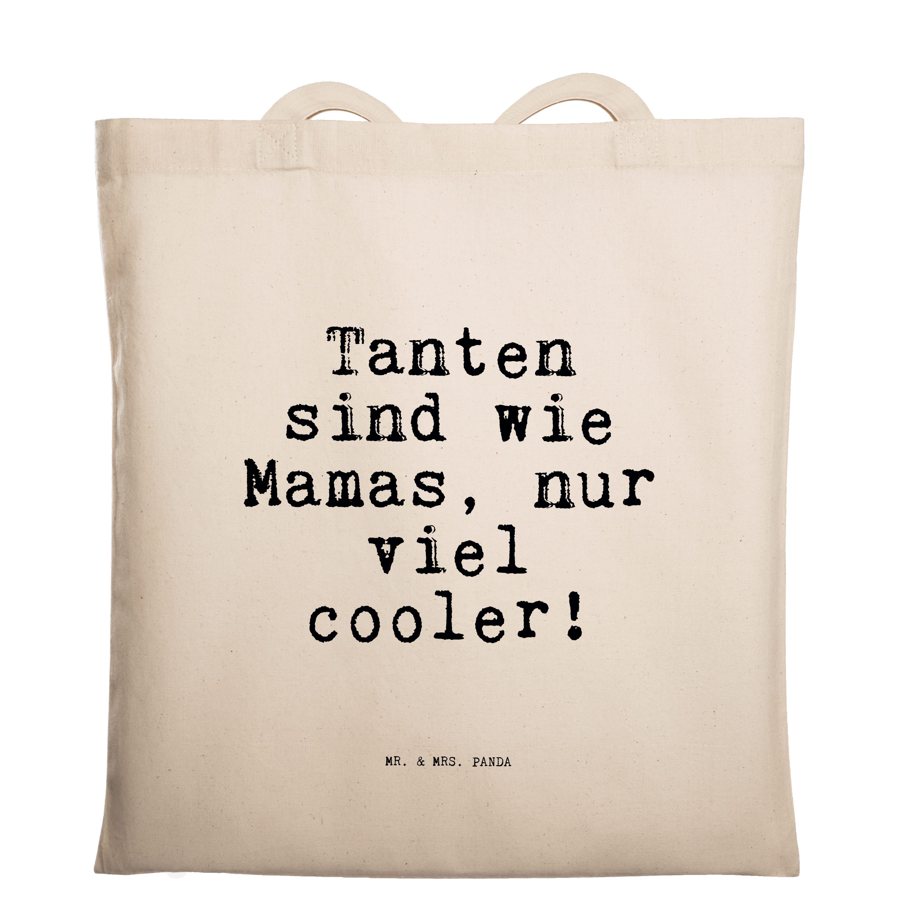 Mr. & Mrs. Panda Tragetasche »Tanten sind wie Mamas,... Transparent
