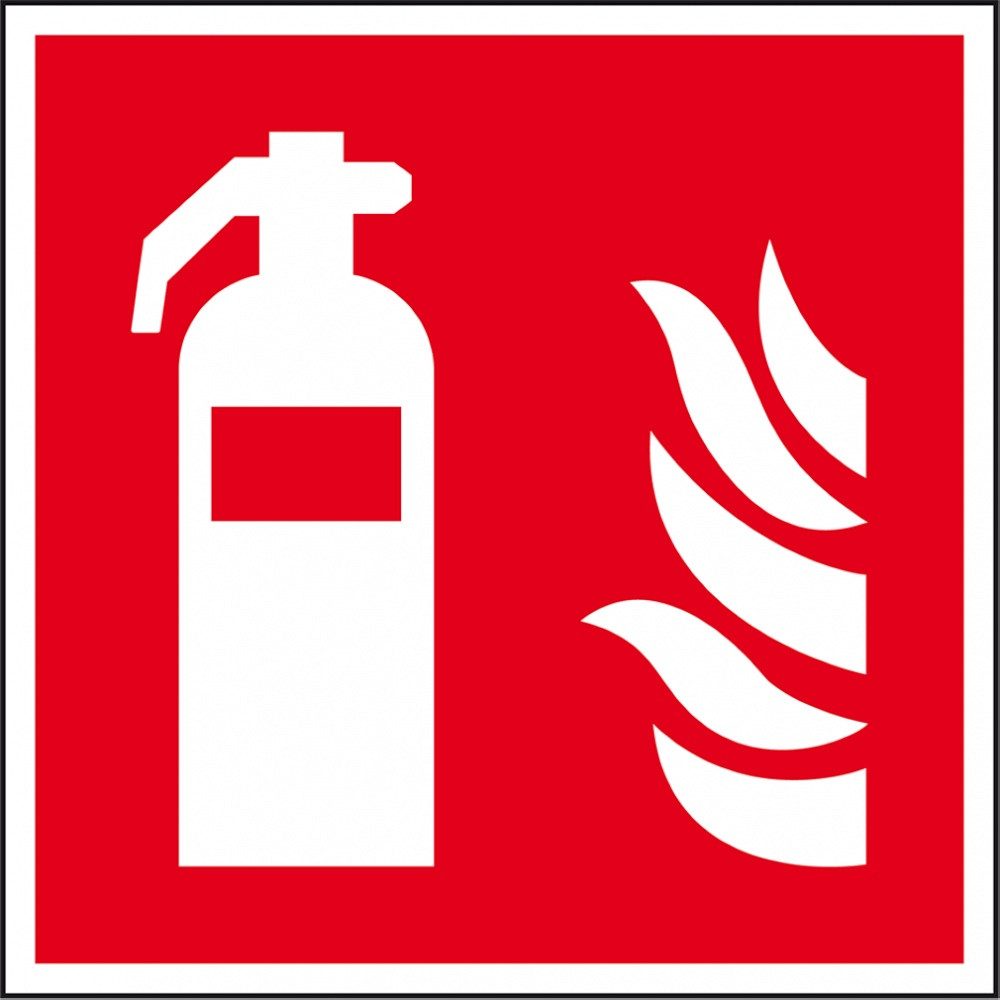 Dreifke Hinweisschild Brandschutzschild Feuerlöscher, ASR/ISO, Recycling-Verbundplatte, 150x, Schild PVC