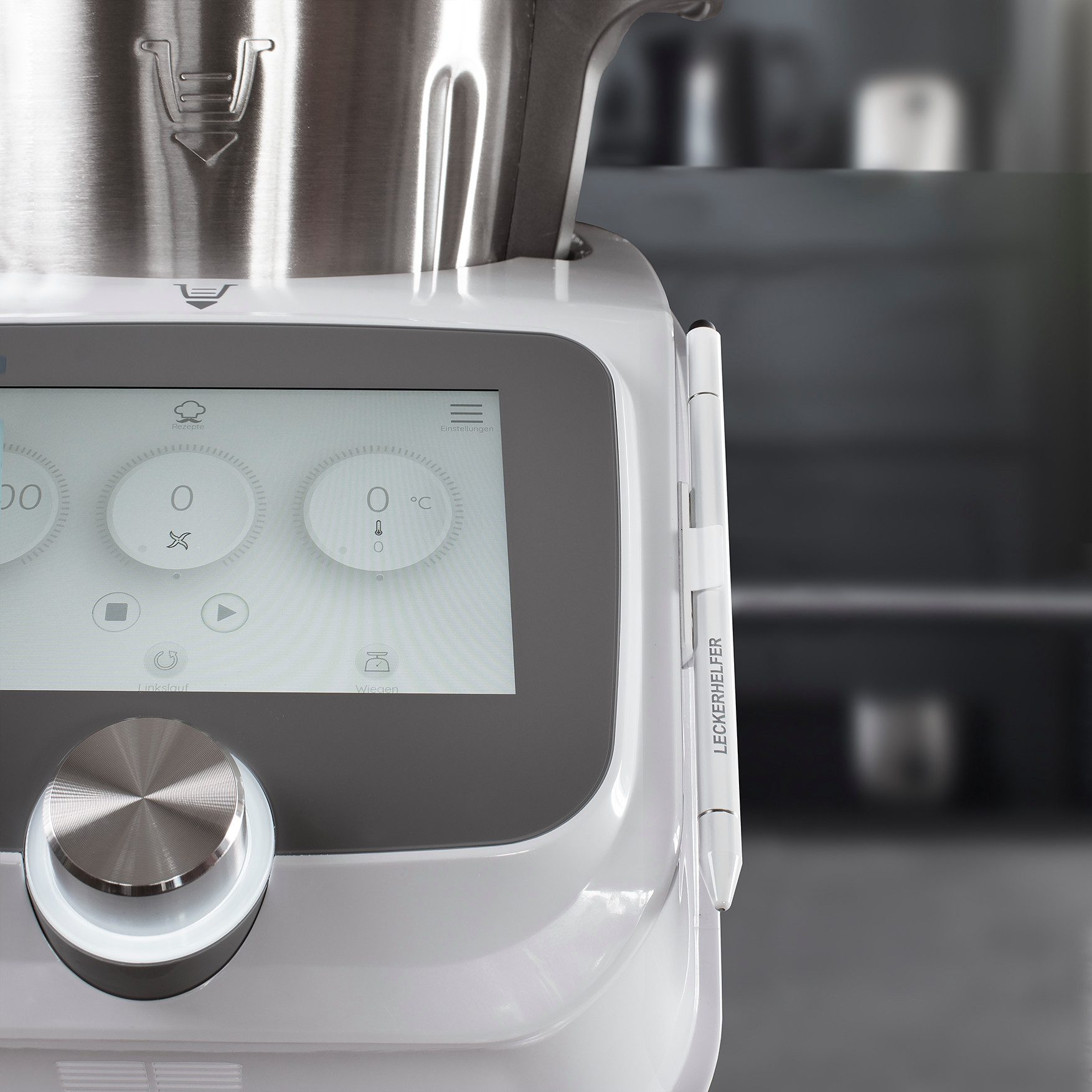 Leckerhelfer - automatisch Lecker Küchenmaschinen Zubehör-Set TouchPRO – Stift + Halterung für Monsieur Cuisine Connect Display