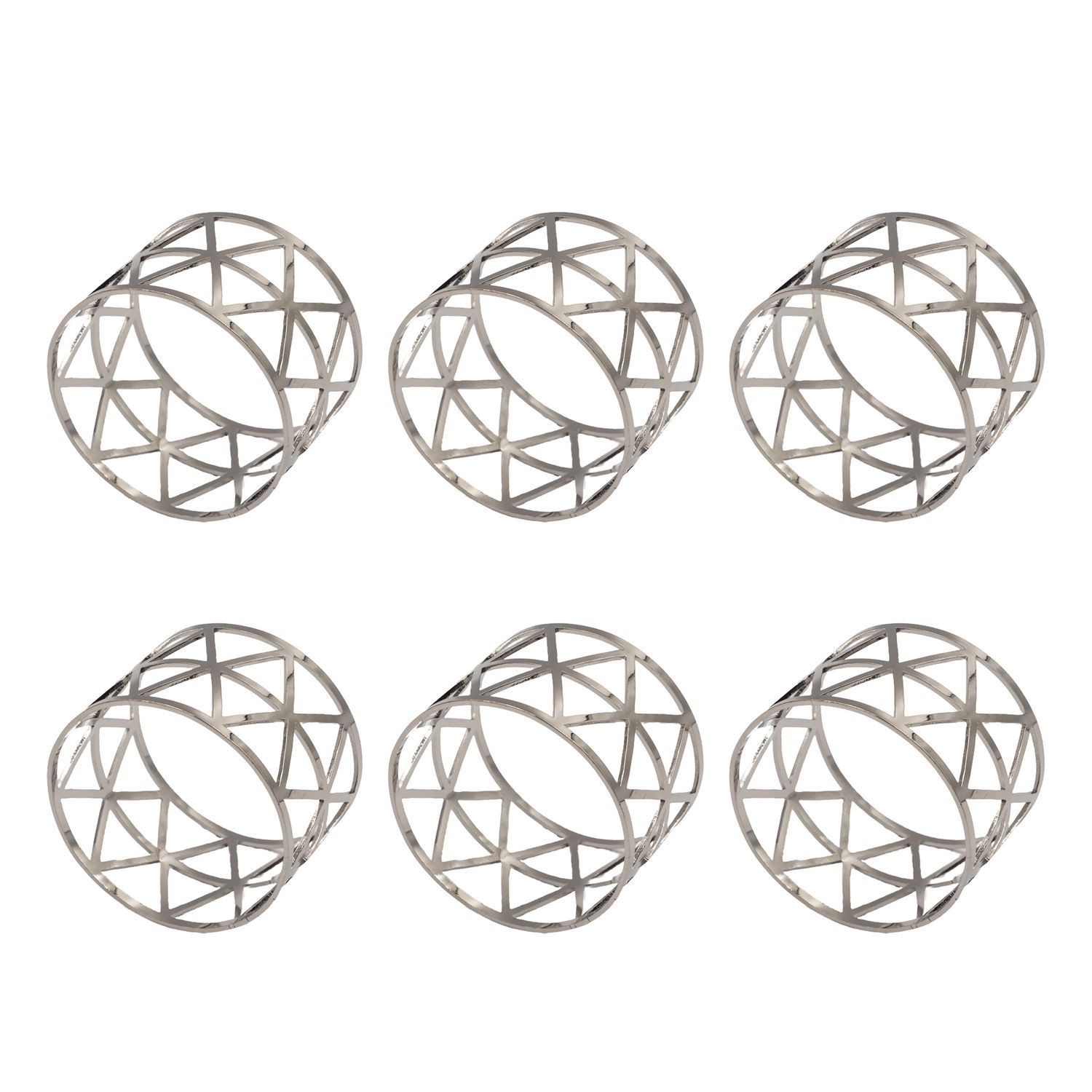 Intirilife Serviettenring, Edelstahl, (Set, 6-tlg., 6x Serviettenring), Serviettenringe 6 Stück aus Edelstahl in Silber Serviettenhalter Set