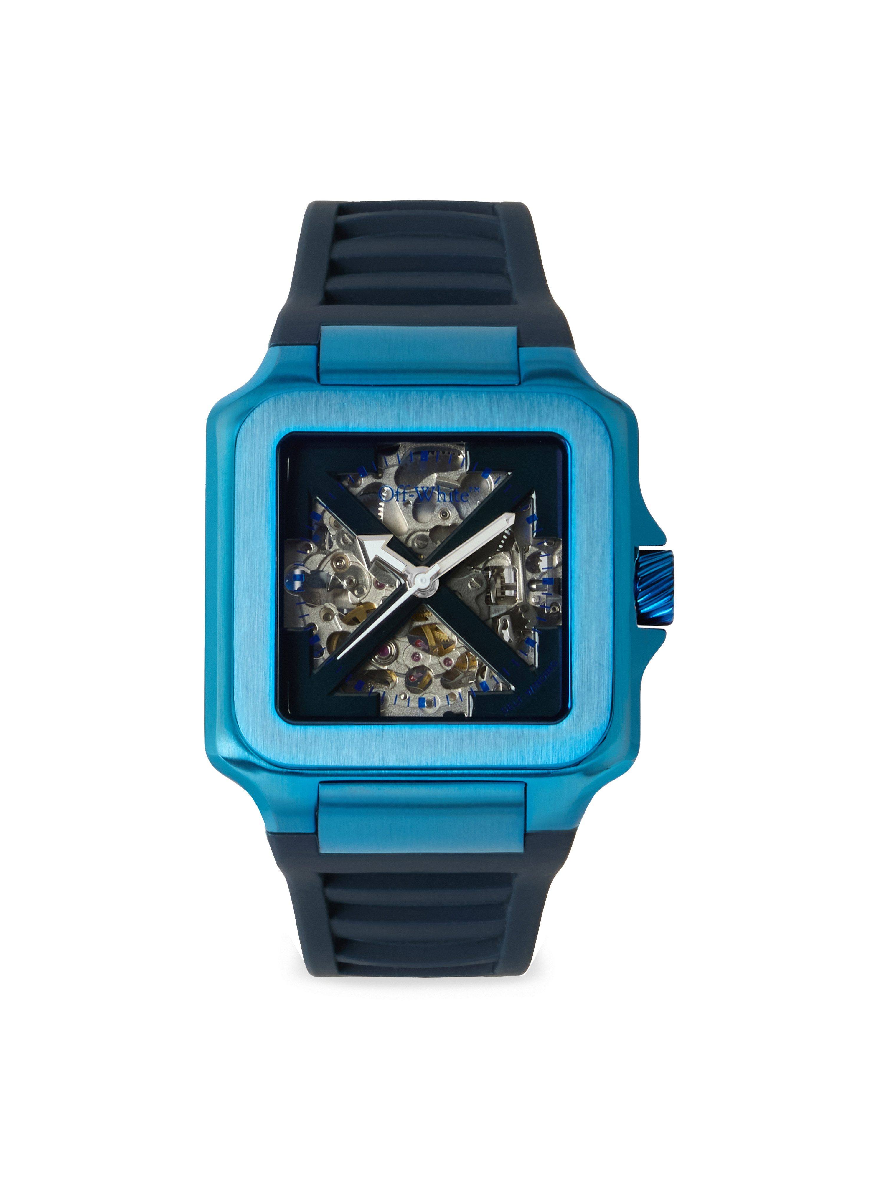 OFF-WHITE Automatikuhr PROTO AUTO OW1G008P0045, Armbanduhr, Herrenuhr, Mechanische Uhr, Silikonarmband, analog