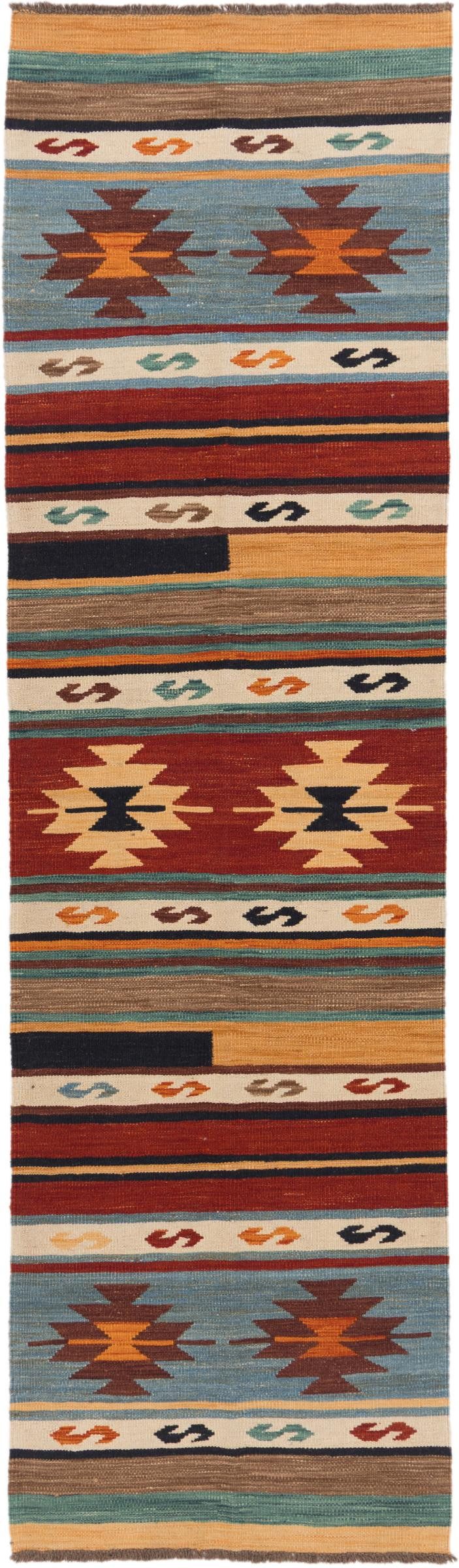 Orientteppich Kelim Afghan Heritage 85x301 Handgewebter Orientteppich Läufer