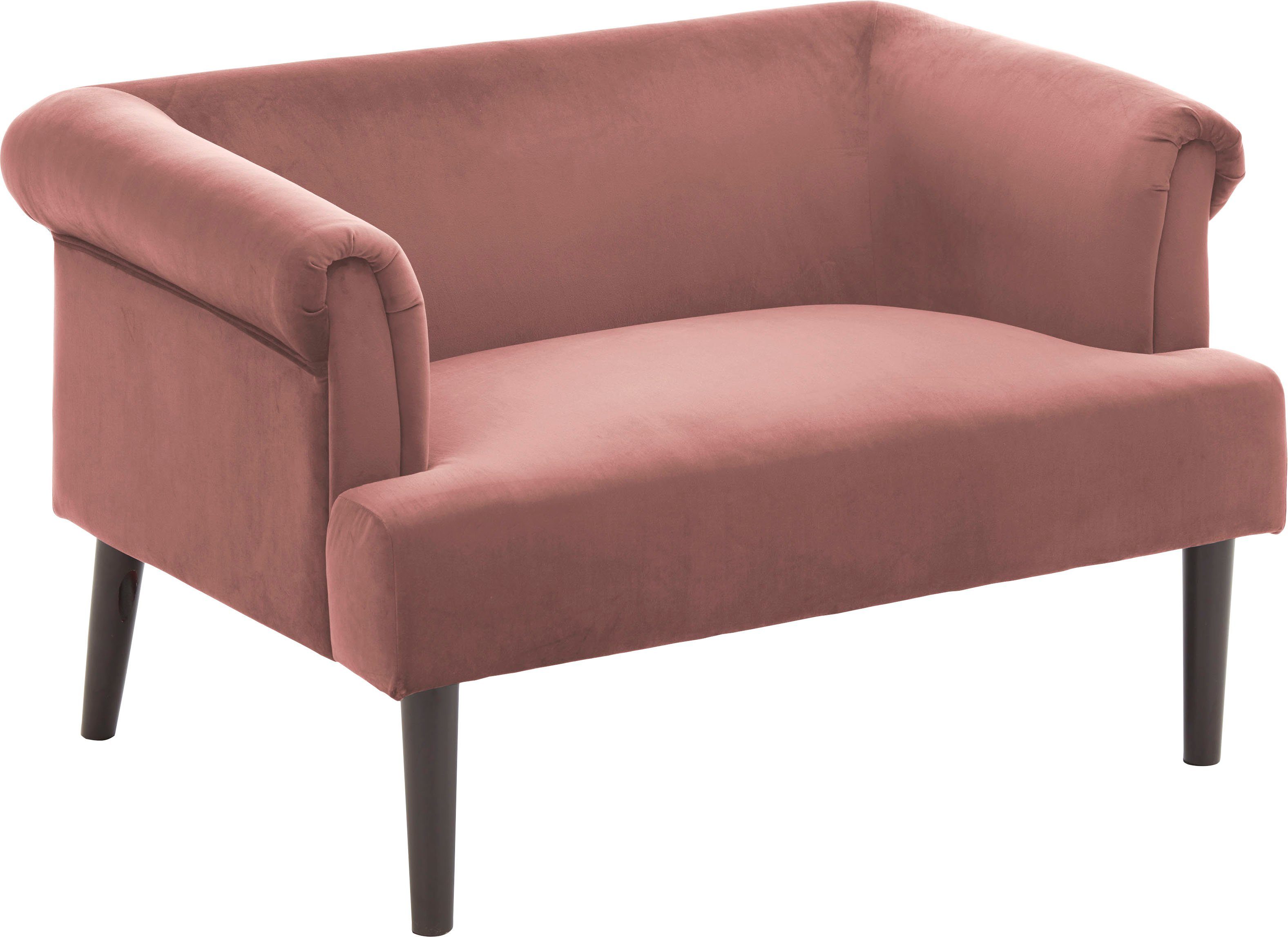 collection home 1,5-Sitzer mit ATLANTIC mit Charlie, Samtveloursbezug, XXL-Sessel rosé Wellenunterfederung