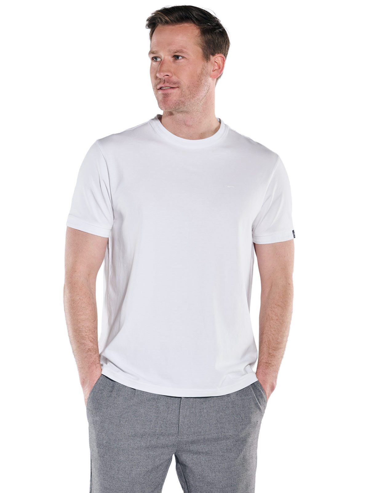 Engbers T-Shirt engbers Herren Rundhals T-Shirt, Reinweiss