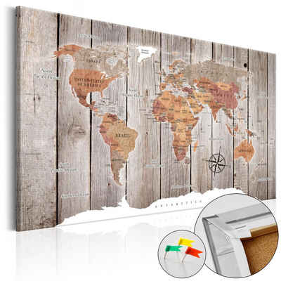 Artgeist Pinnwand Wooden Stories [Cork Map]