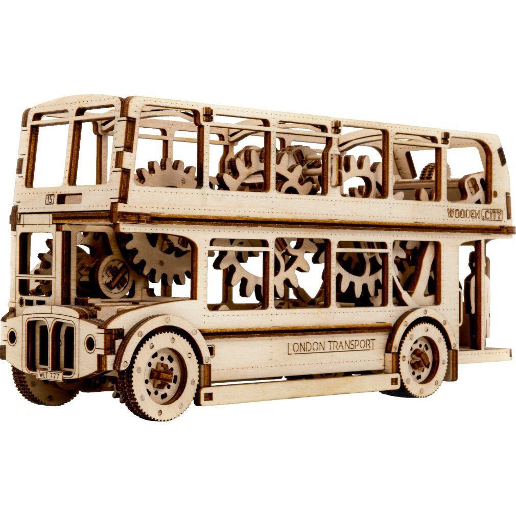 Wooden City modell-Bausatz Londoner Bus Holz natur 216 Teile Konstruktions-Spielset, (Packung)