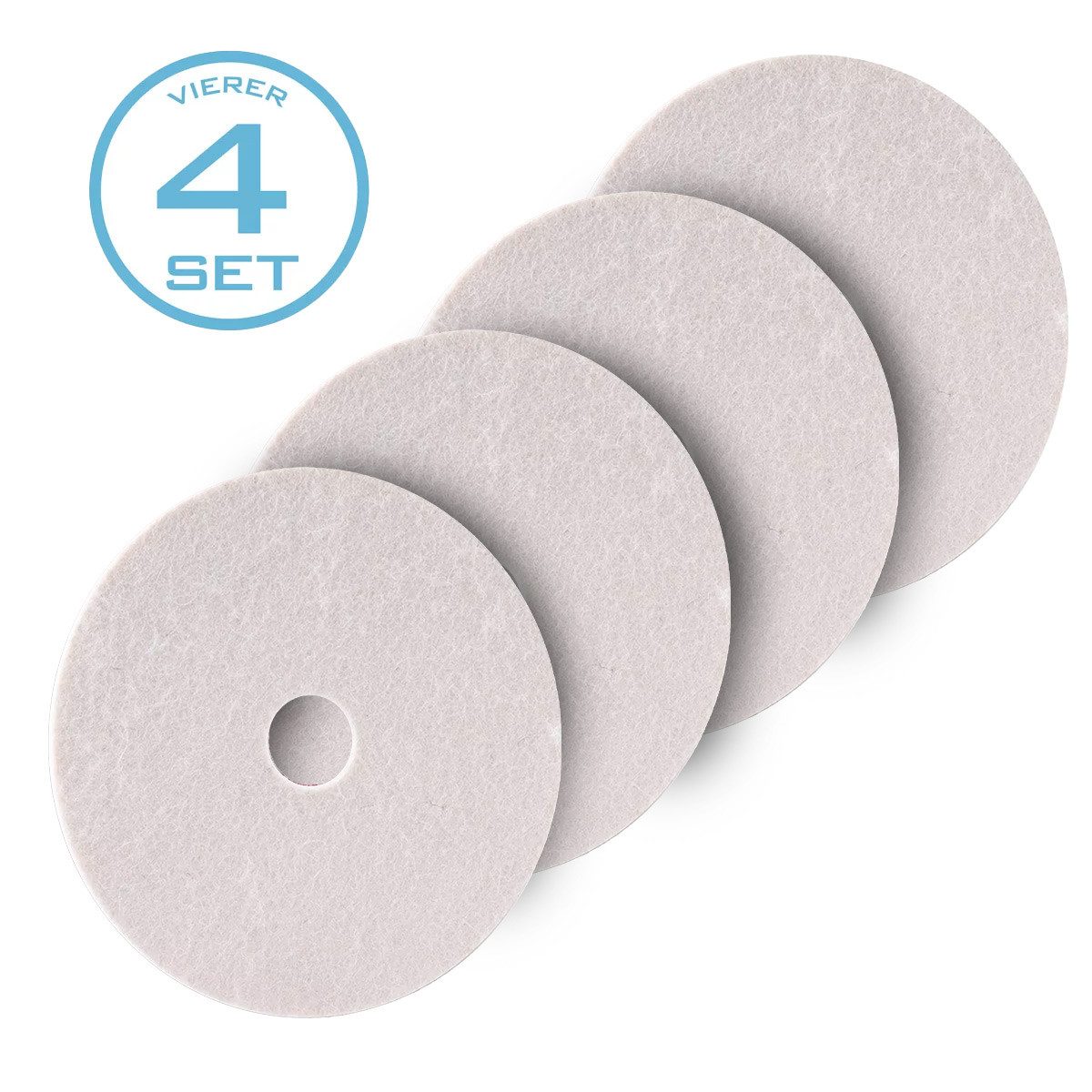 STAHLWERK Schleifscheibe Polierscheibe aus Filz Polierfilz 4er Set, (Packung, 4 St., Set)