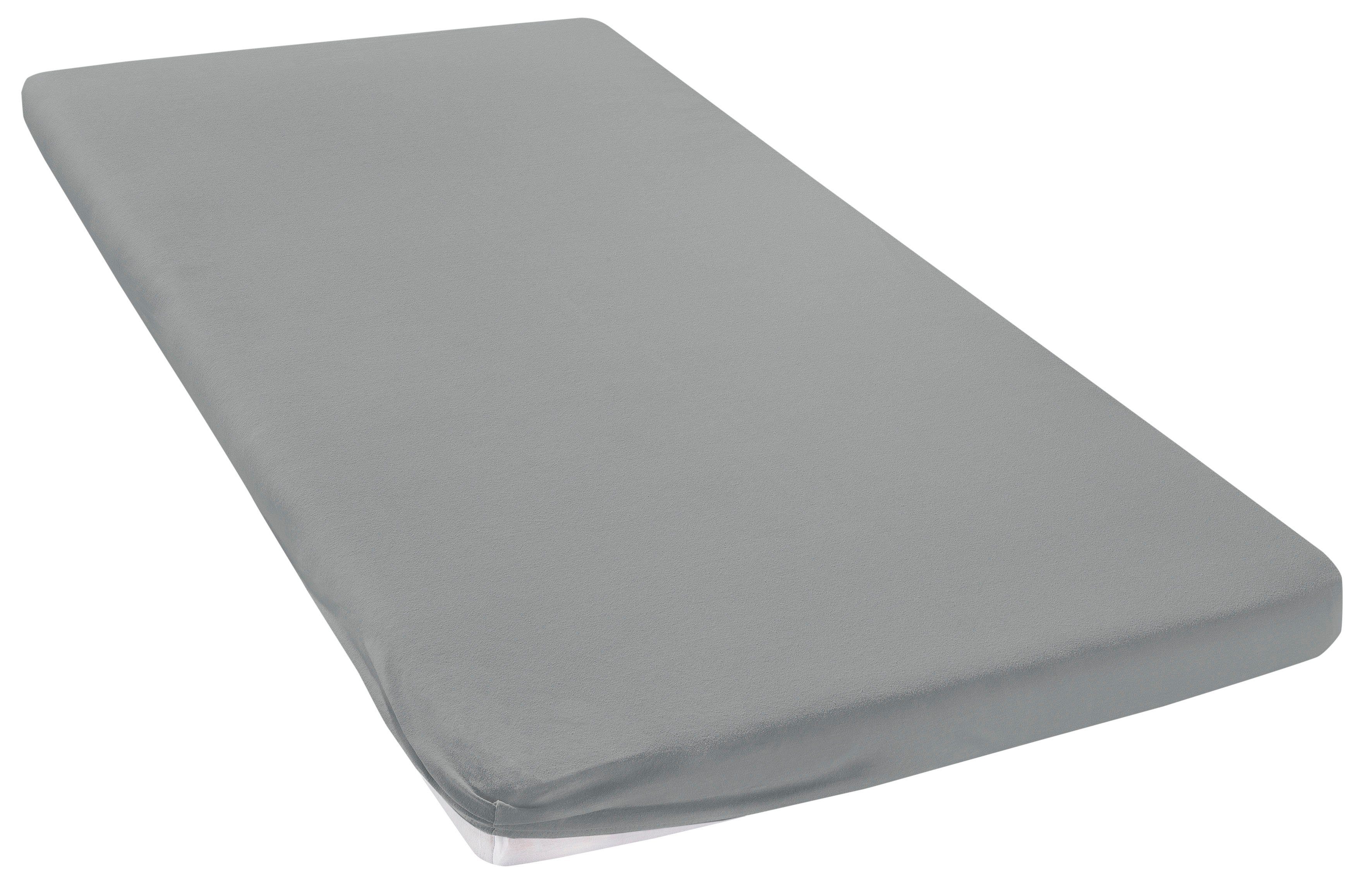 OTTO home Spannbettlaken Topper Basic, in Gr. 90x200, 140x200 oder 180x200 cm, Baumwoll-Jersey, Gummizug: rundum, (1 Stück), Baumwolle, Matratzen bis 8 cm Höhe, Bettlaken, Spannbetttuch, Laken