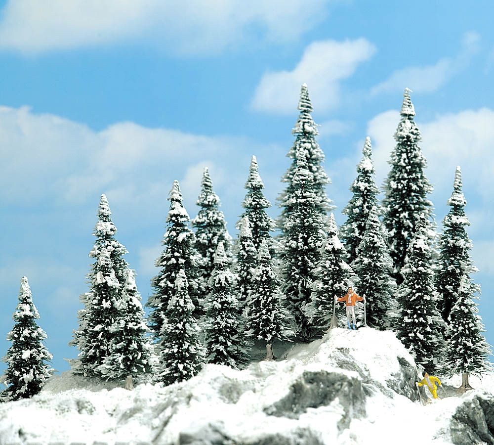 Busch Modelleisenbahn-Baum Busch H0 6466 20 Schneetannen Bäume Baum für Winterlandschaft 6 - ..., Spur H0