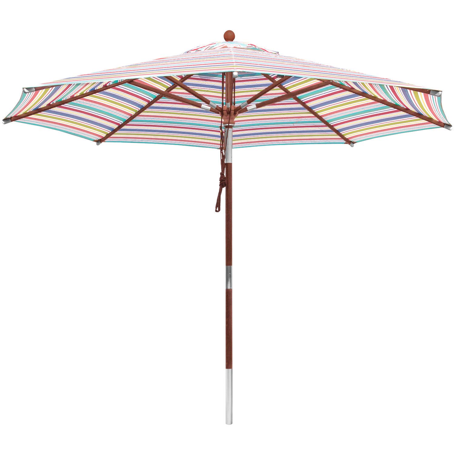 anndora-sonnenschirm Sonnenschirm 3 Meter rund Gestreift günstig online kaufen