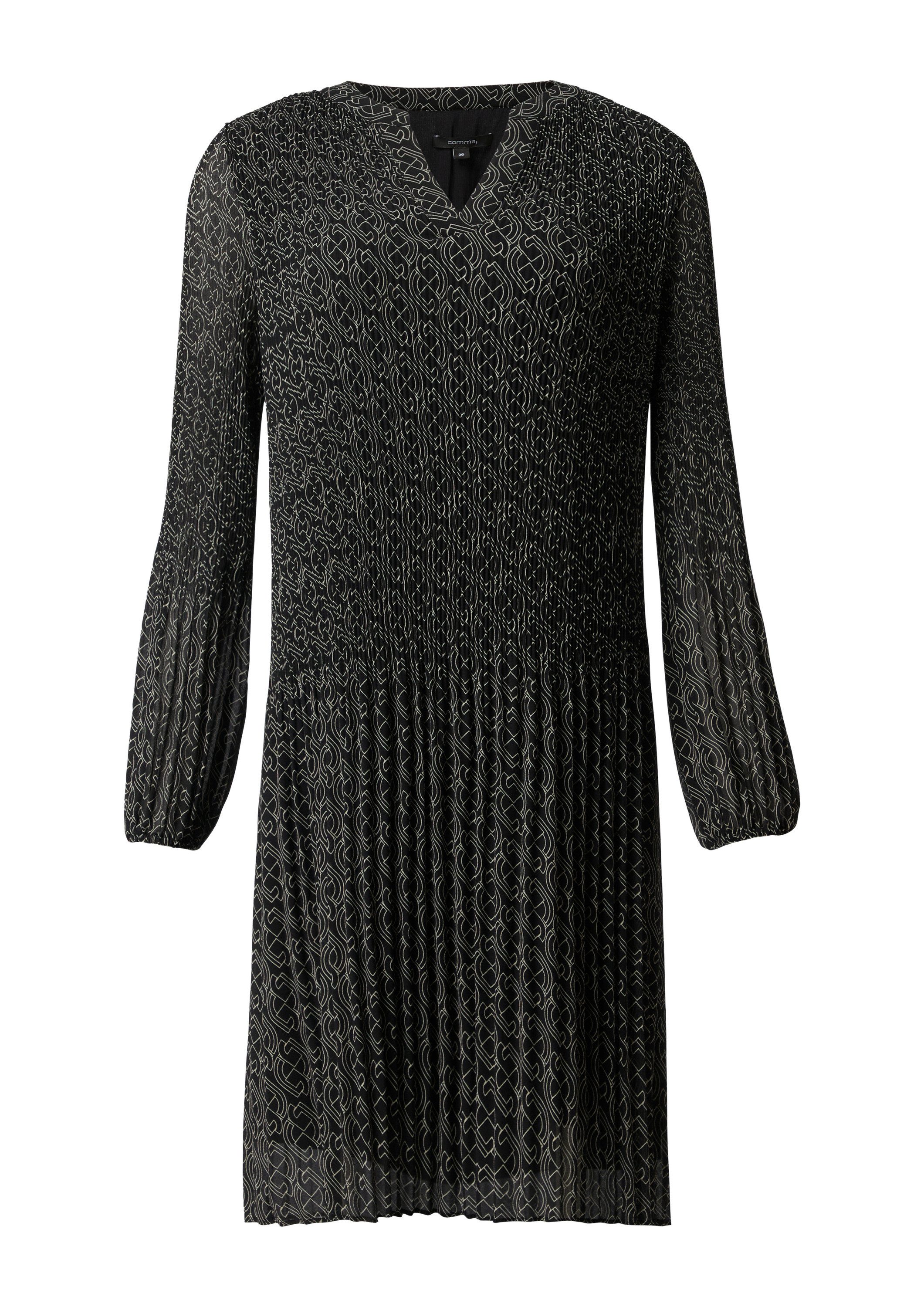 comma Minikleid Kleid Plissiertes Chiffon-Kleid mit günstig online kaufen