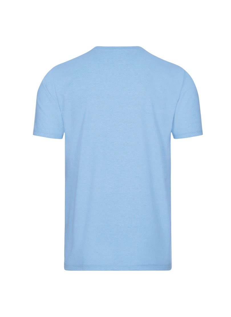 TRIGEMA V-Shirt DELUXE iceblue-melange T-Shirt Baumwolle Trigema