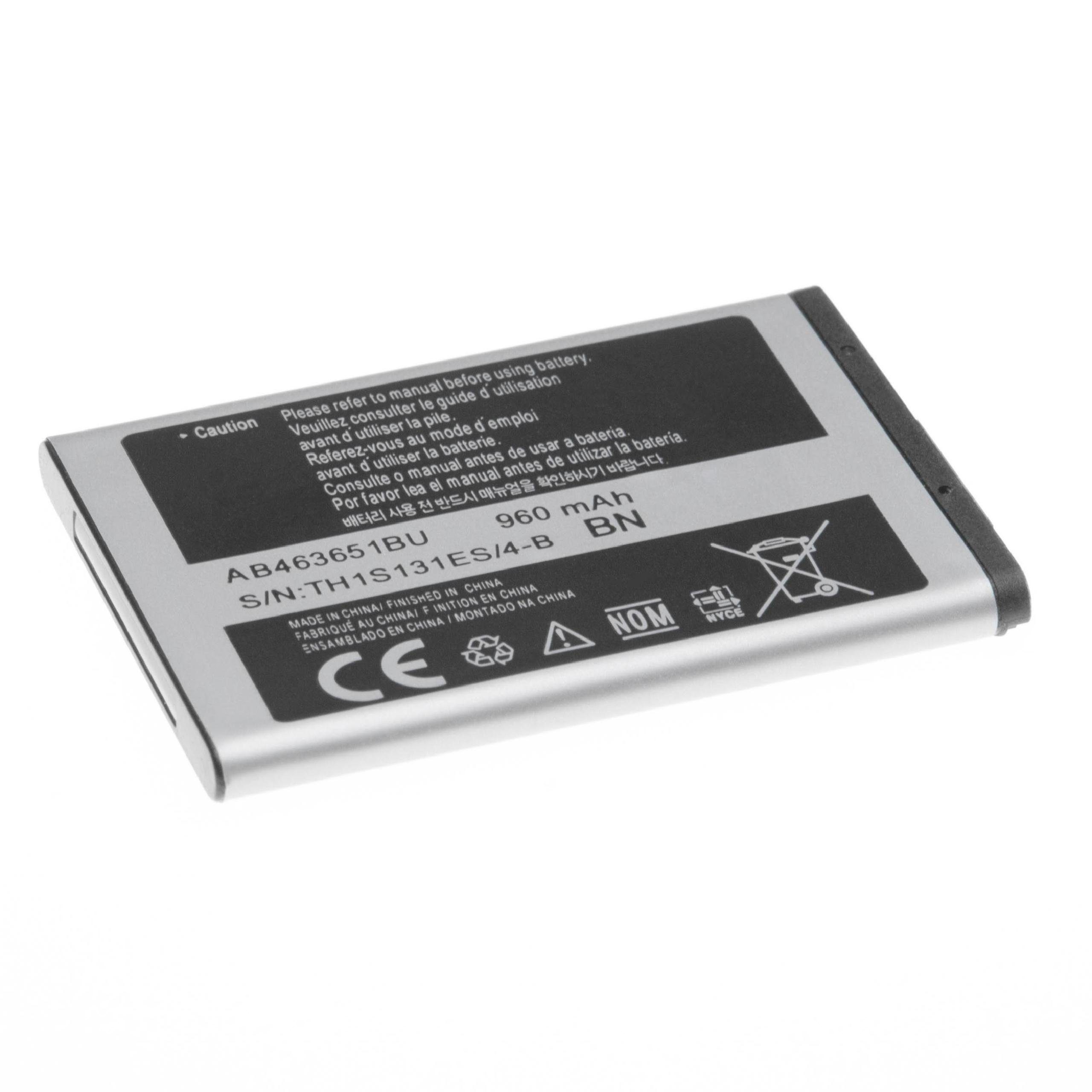 vhbw passend S3650, Smartphone-Akku für S3650 S3370 mAh 3G, S3830, Corby Corby, 950 Samsung S3370