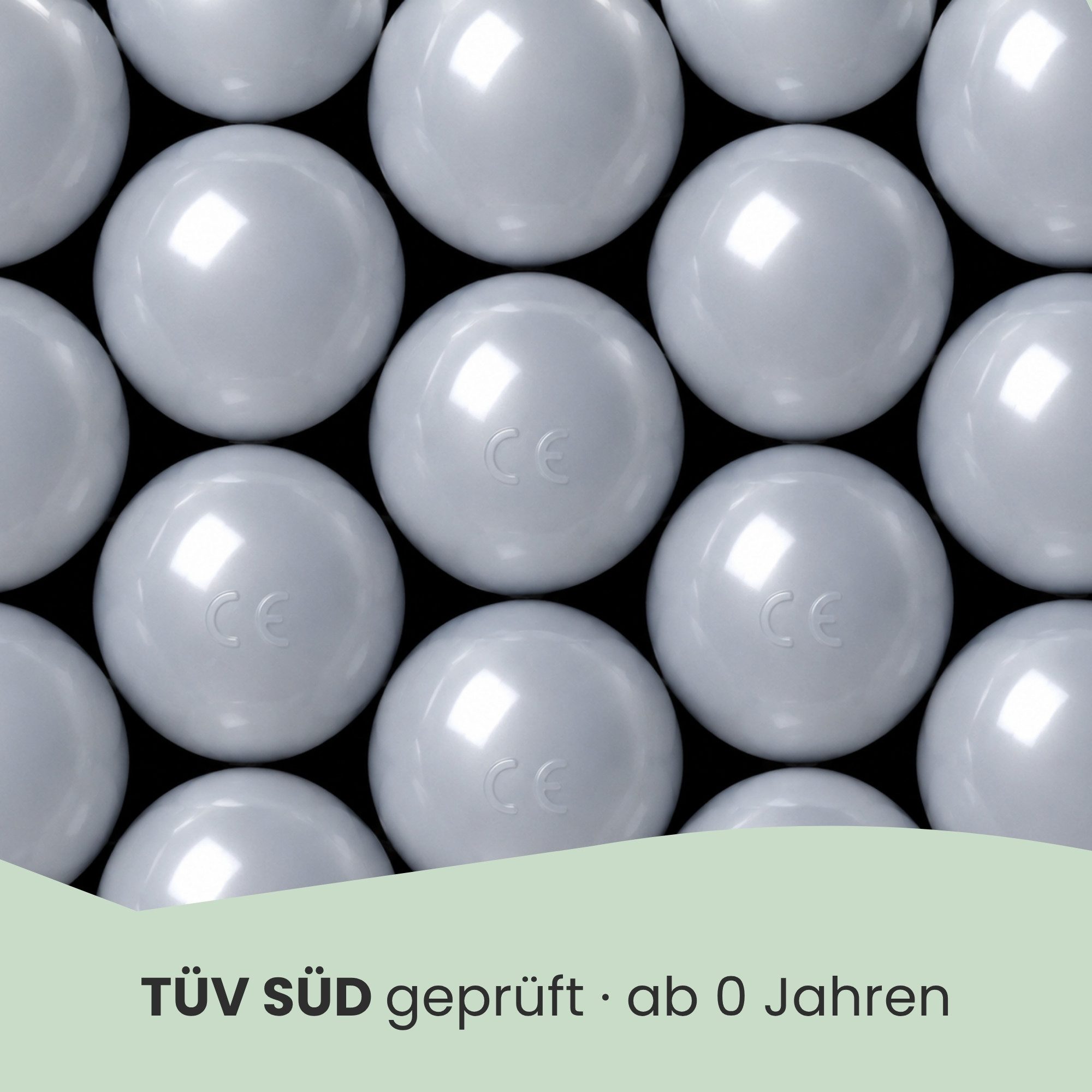 LittleTom Bällebad-Bälle Baby - 50 Bunte Bälle fürs Bällebad - Geprüfte Spielbälle für Kinder (50-St), Ab dem 1. Tag: Babybälle zum Greifen - Plastikbälle für den Bällepool