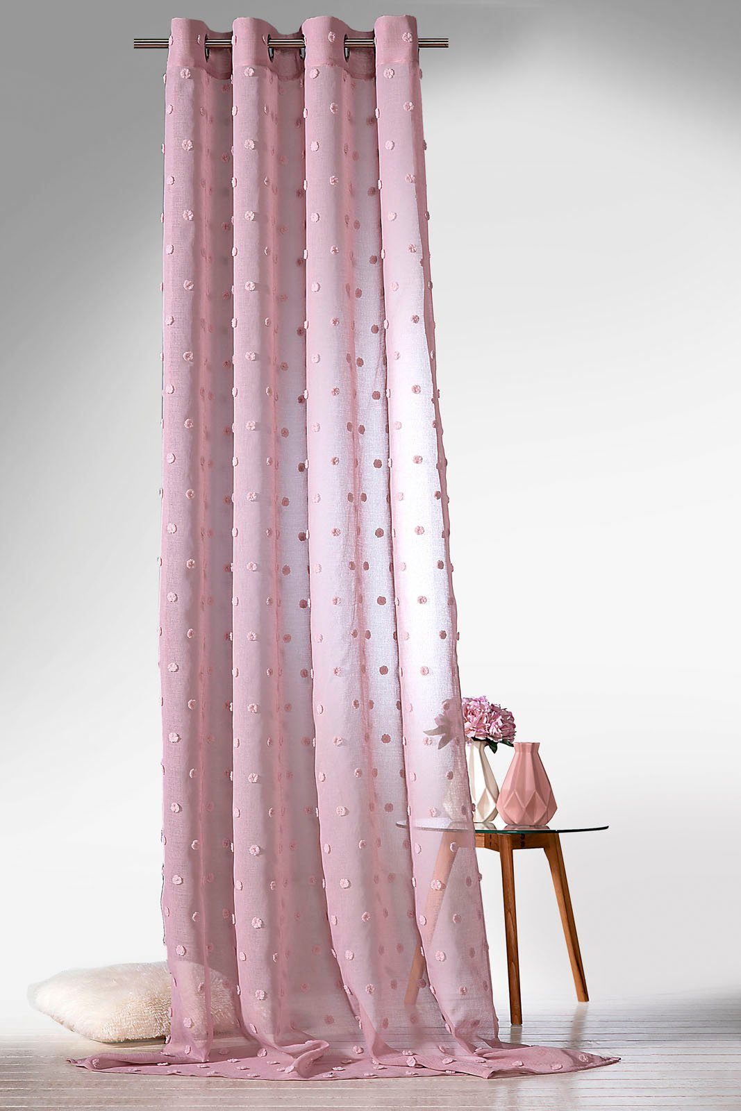 Weckbrodt Gardine Julina (1 St), Ösen, transparent, Microfaser, Leinen-Opti günstig online kaufen