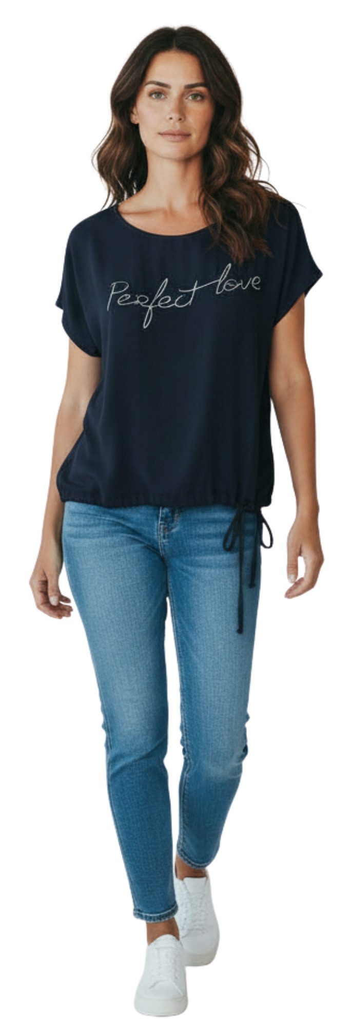 Estefania for woman Kurzarmshirt Estefania for woman, 197-1362 seitlich zum binden