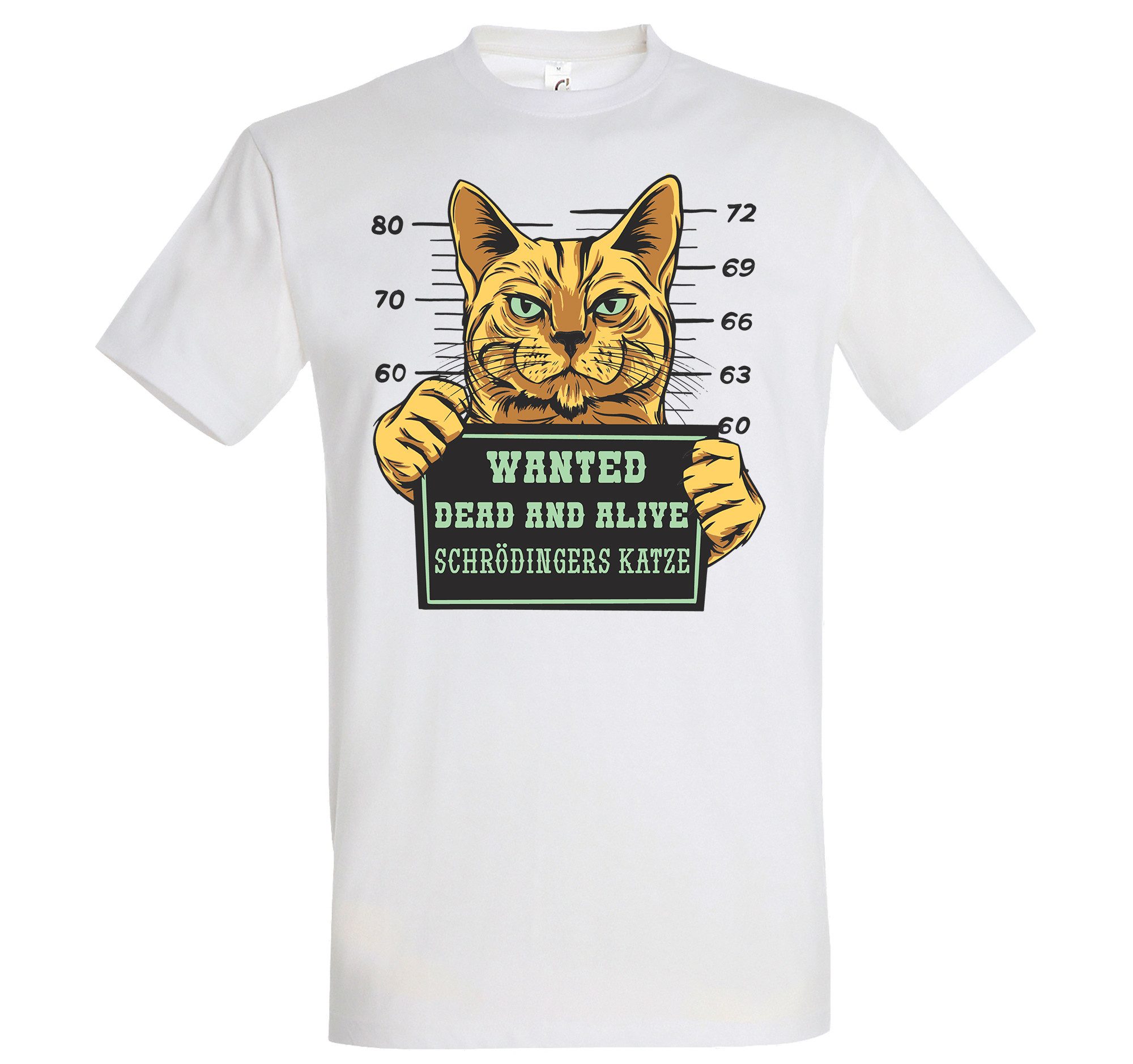Print-Shirt Wanted Katze Herren T-Shirt