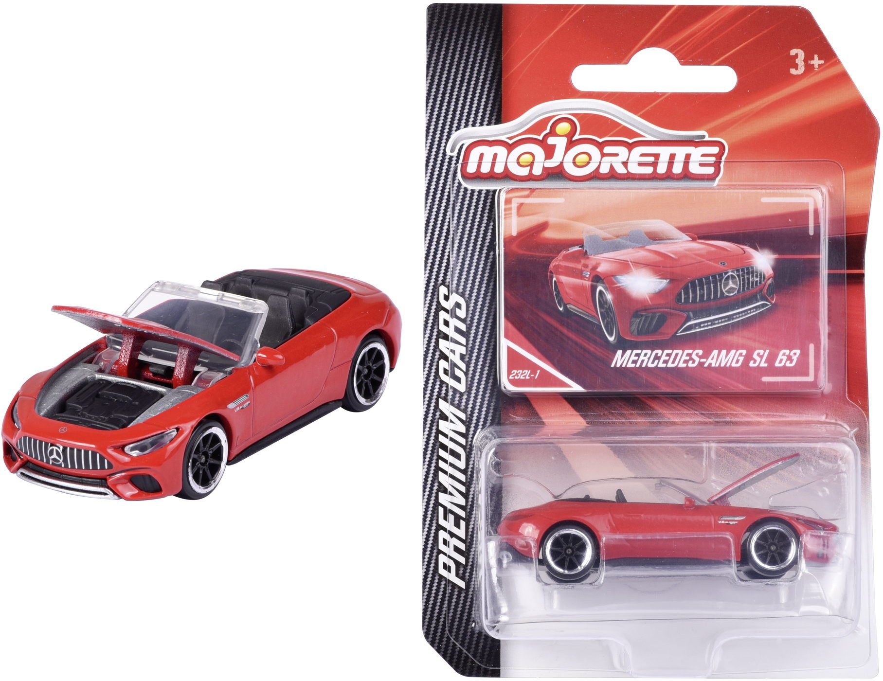 majORETTE Spielzeug-Auto Spielzeugauto Premium Cars Mercedes-AMG SL rot 212053052Q36