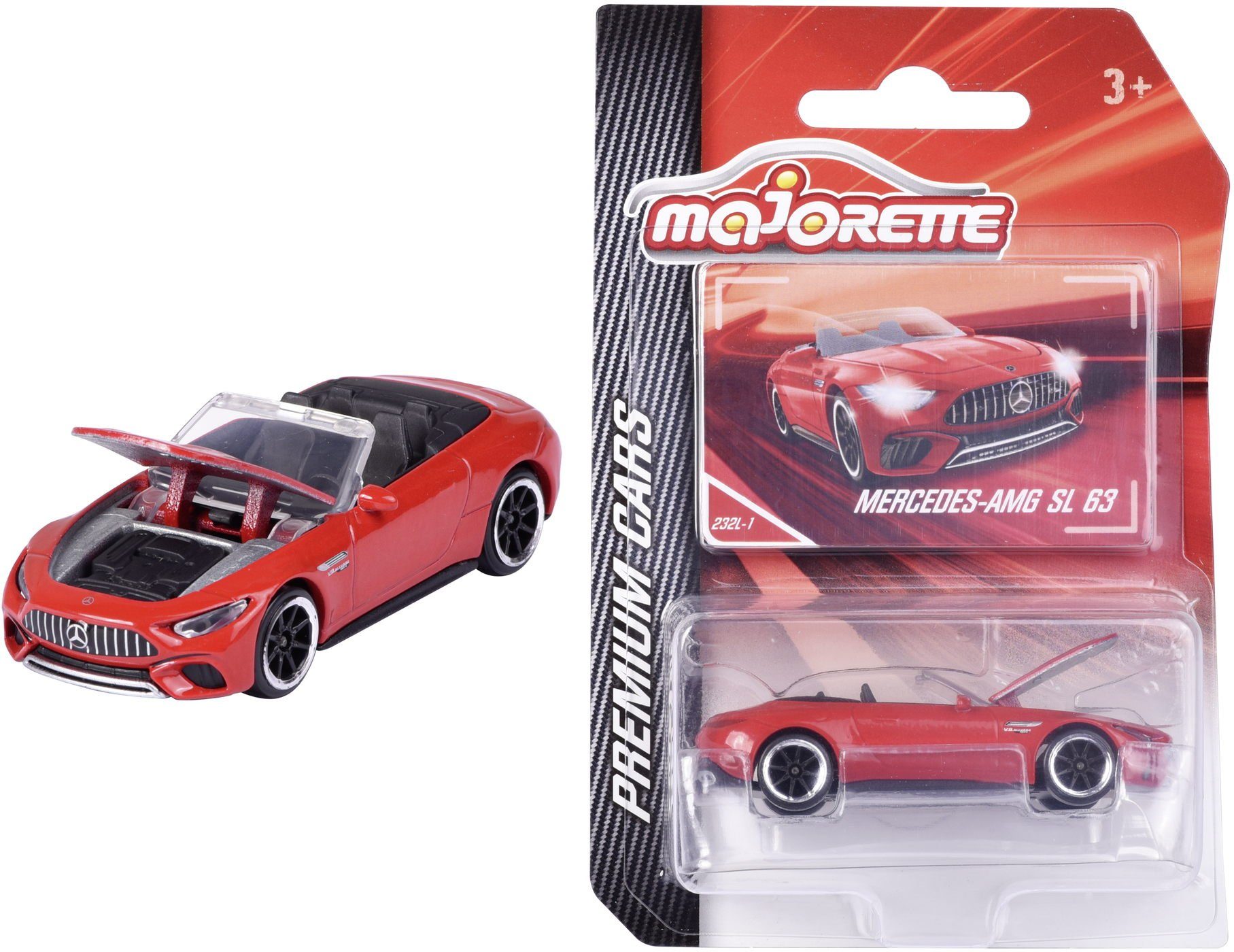 majORETTE Spielzeug-Auto Spielzeugauto Premium Cars Mercedes-AMG SL rot  212053052Q36
