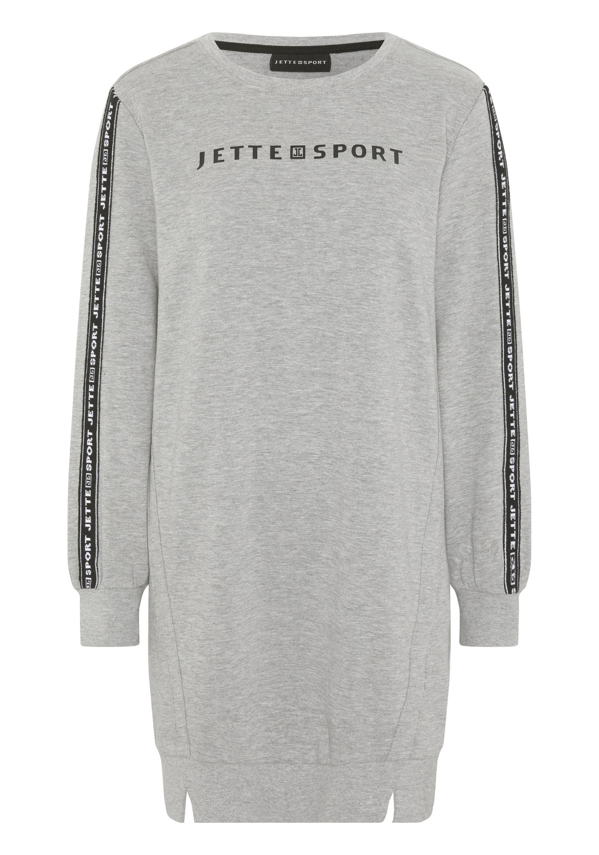 JETTE SPORT Sweatkleid mit Logo-Dekor Neutral Gray Melange 17-4402M
