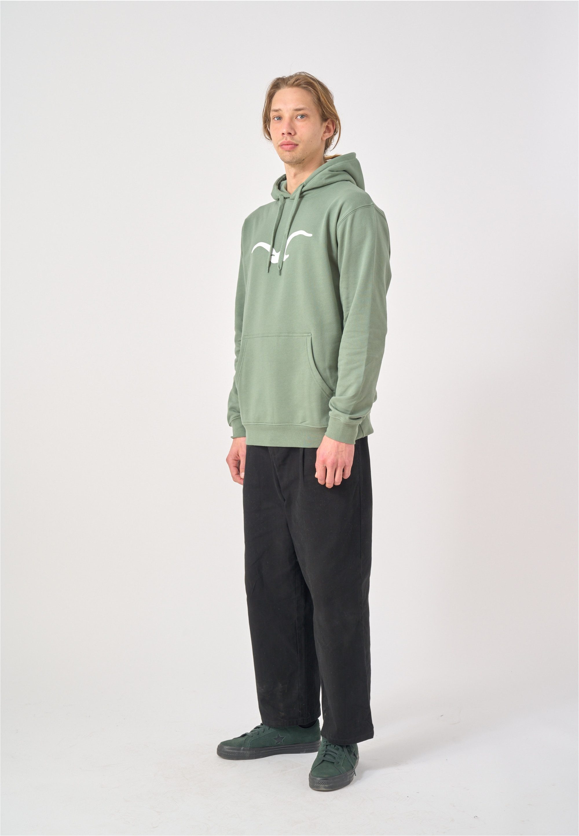Cleptomanicx Kapuzensweatshirt Mowe mit Logo-Druck günstig online kaufen
