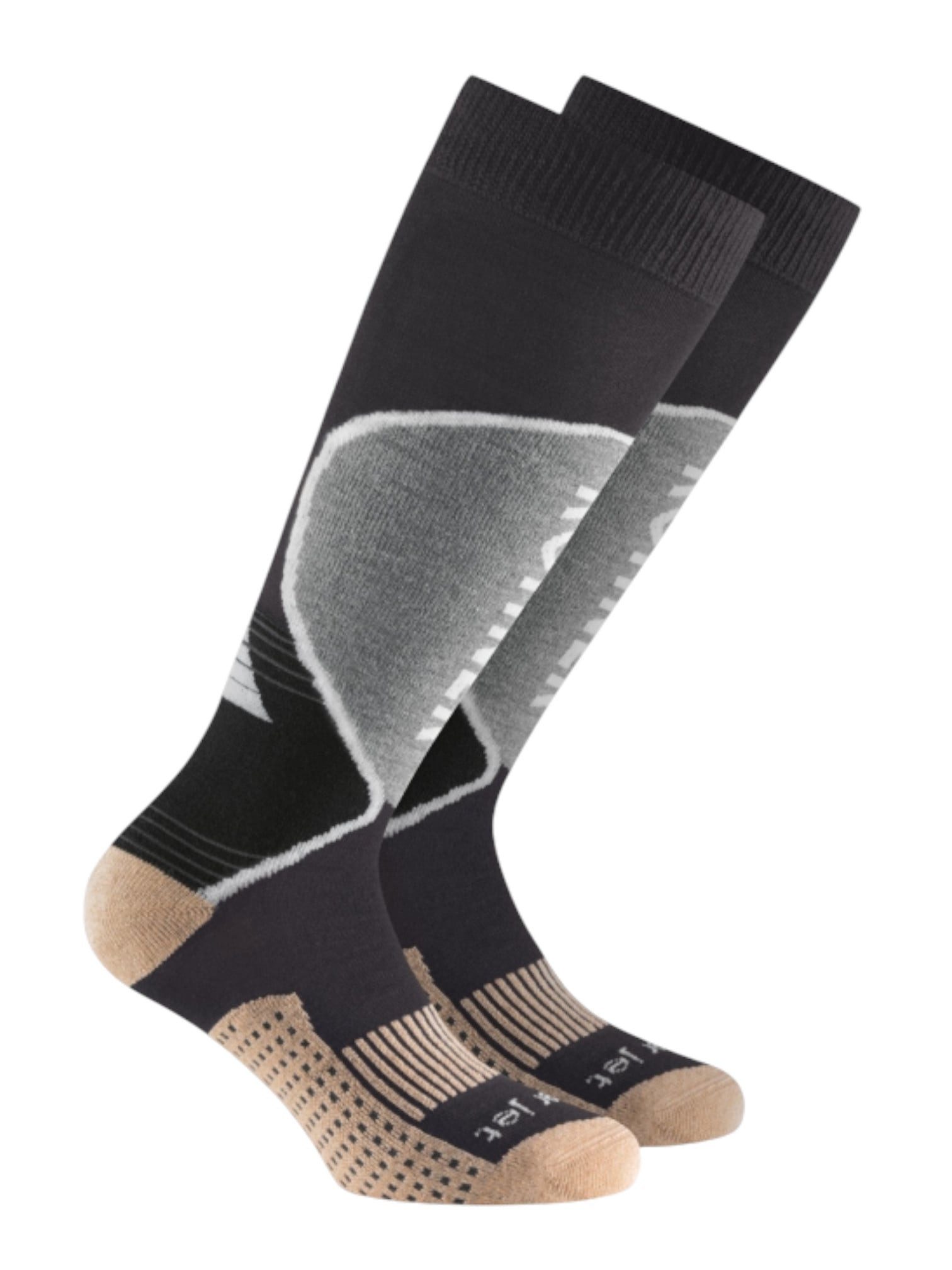 Rohner Socks Skisocken Copper Jet (hoher Tragekomfort, warm) dunkelgrau/grau - 1 Paar