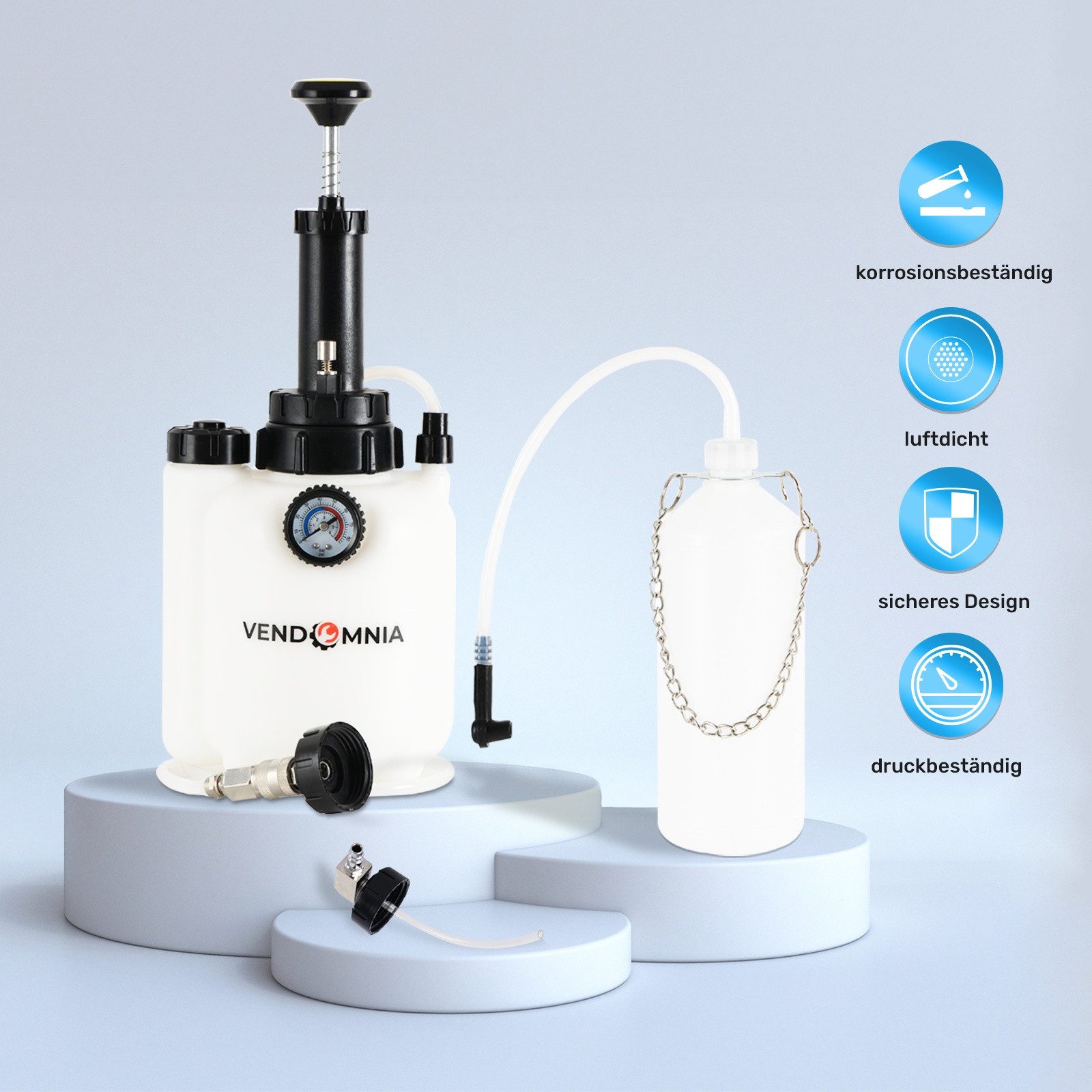 3L Bremsenentlüftungssatz Manuell - Mit 4 Adaptern Für Europäer