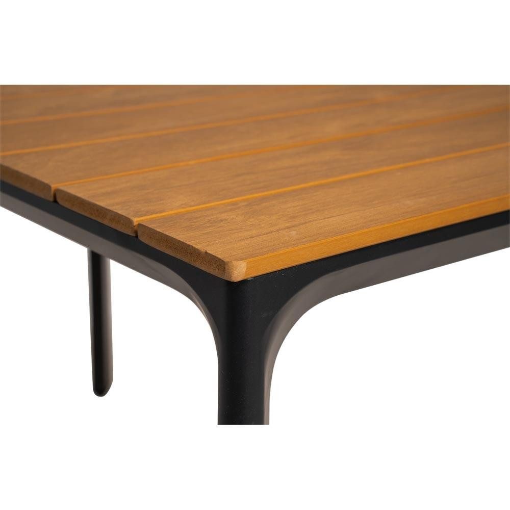 Natur24 Gartentisch Arezzo Tisch Polywood Aluminium Natur Anthrazit 130 x 70 x 74 cm