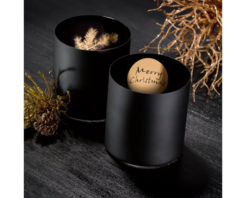 Crystalex Kerzenhalter Weihnachtskerzenhalter Kerzenhalter Silva weiß oder  schwarz (2er Set), Kristallglas, 2er Set, einfarbig