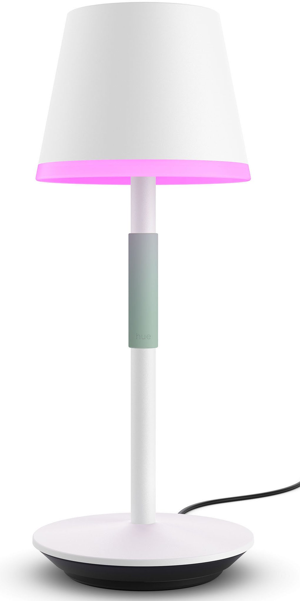 Philips Hue Smarte LED-Leuchte White & Color Ambiance Go Tragbare Tischleuchte weiß, Abschaltautomatik, Bluetooth, CCT - über Fernbedienung, Dimmfunktion, Farbsteuerung, Farbwechsel, Leuchtdauer einstellbar, Memoryfunktion, Nachtlichtfunktion, RGB, Smart Home, Timerfunktion, dimmbar über Fernbedienung, erweiterbar, mehrere Helligkeitsstufen, LED wechselbar, RGB, Indoor und Outdoor