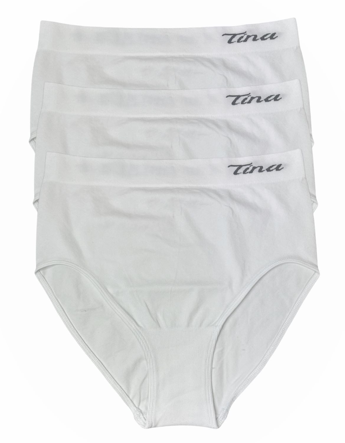 Dekker Taillenslip Damenslip "Tina" Seamless ohne Nähte super elastisch (Packung, 3er Pack) mit Logoschriftzug am Wäschebund