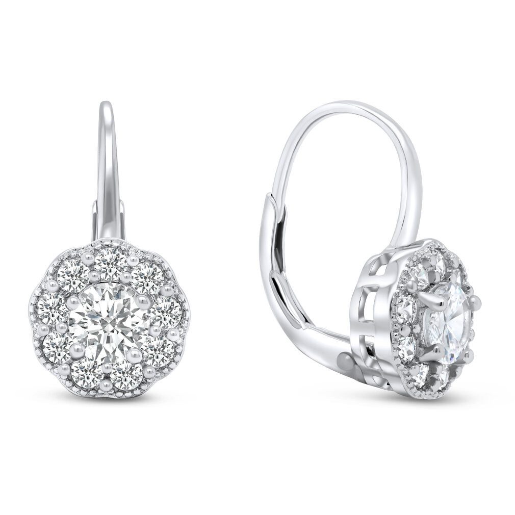 Brilio Silver Ohrring-Set Schillernde Silberohrringe mit Zirkonen EA333W