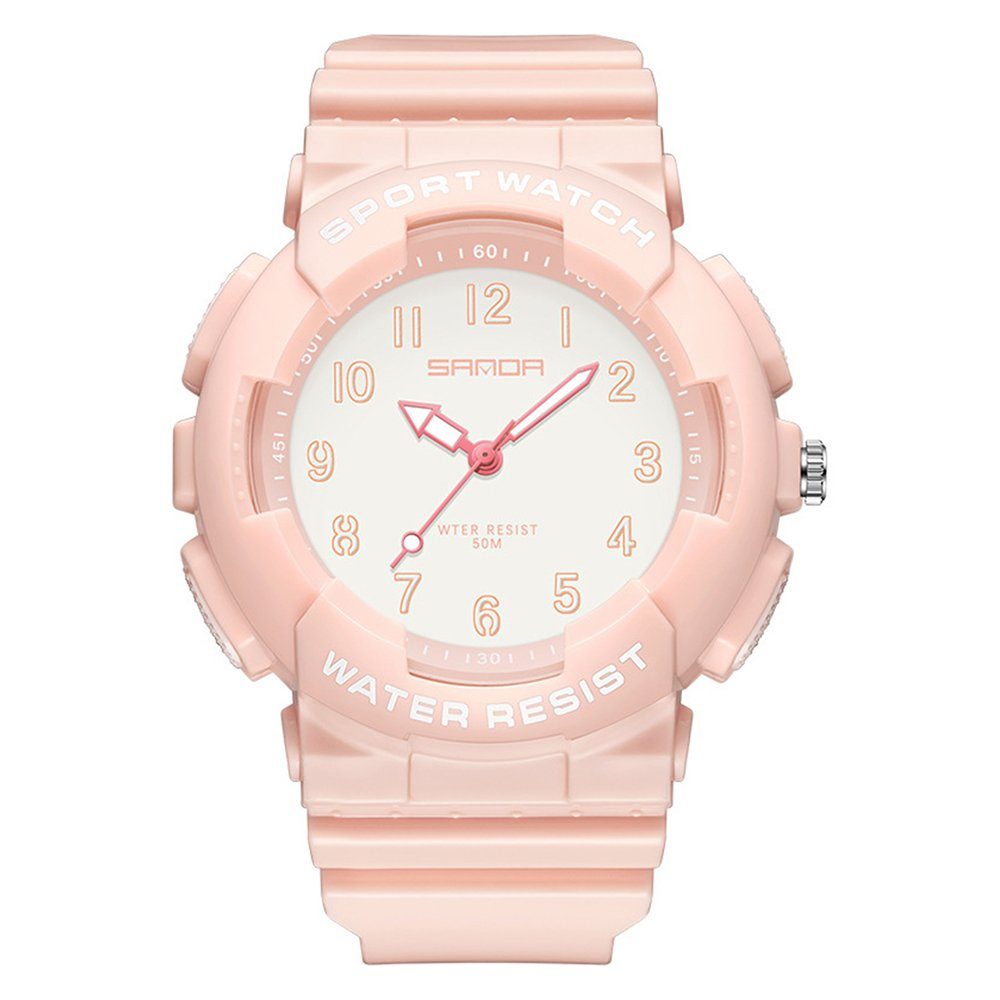 Armbanduhr Analog Quarzuhr Mädchen rosa mit GelldG Quartz Uhr Jungen Kinderuhr