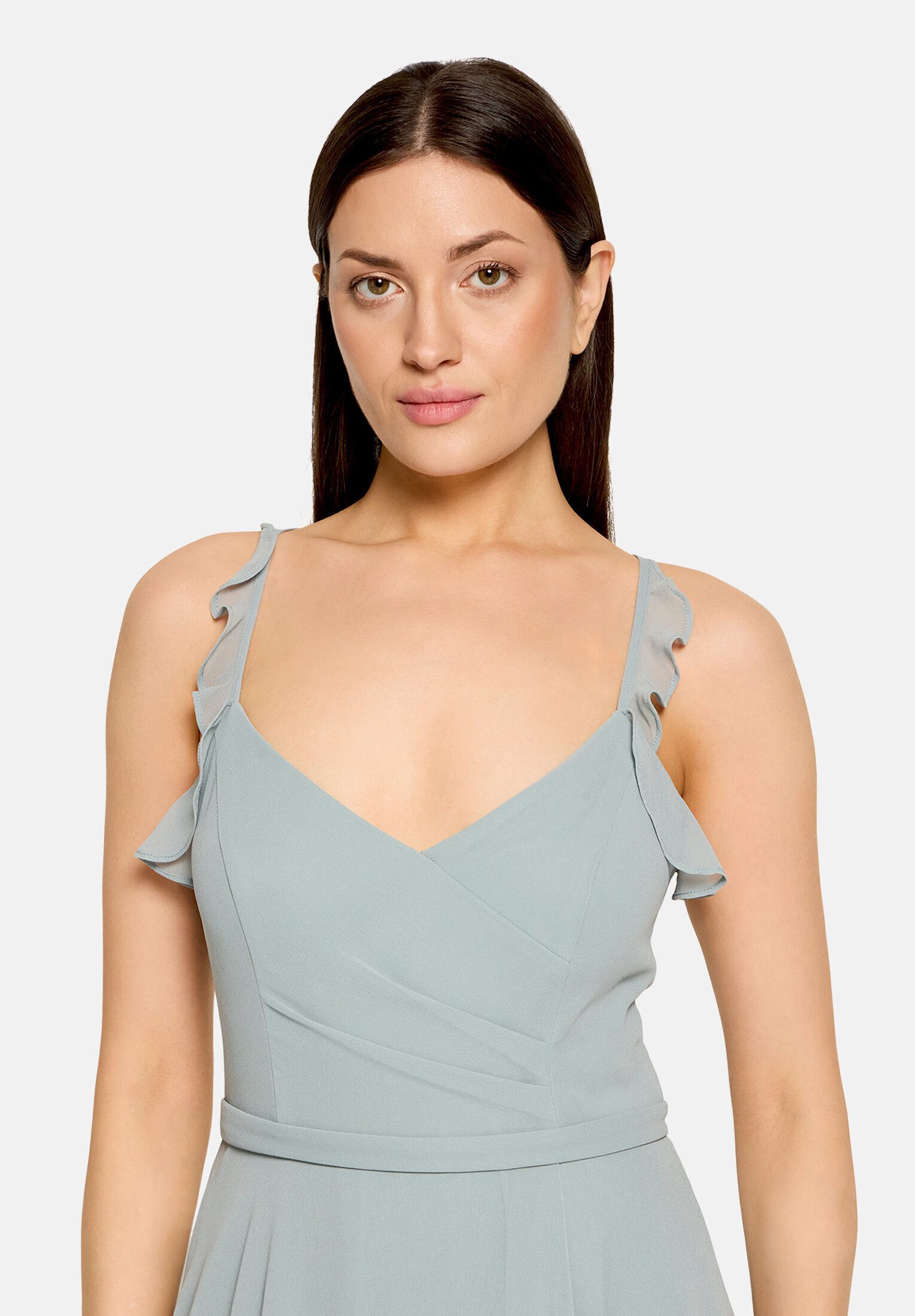 Vera Mont Abendkleid Damen mit Volant Wickel-Design