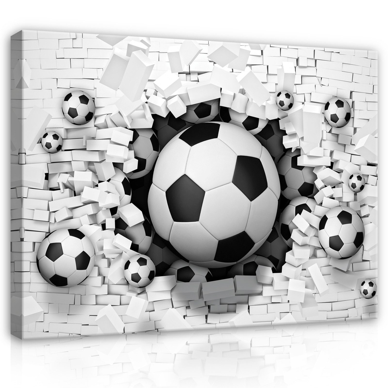 Wallarena Leinwandbild Kinderzimmer Fußball Jungen Wandbild günstig online kaufen