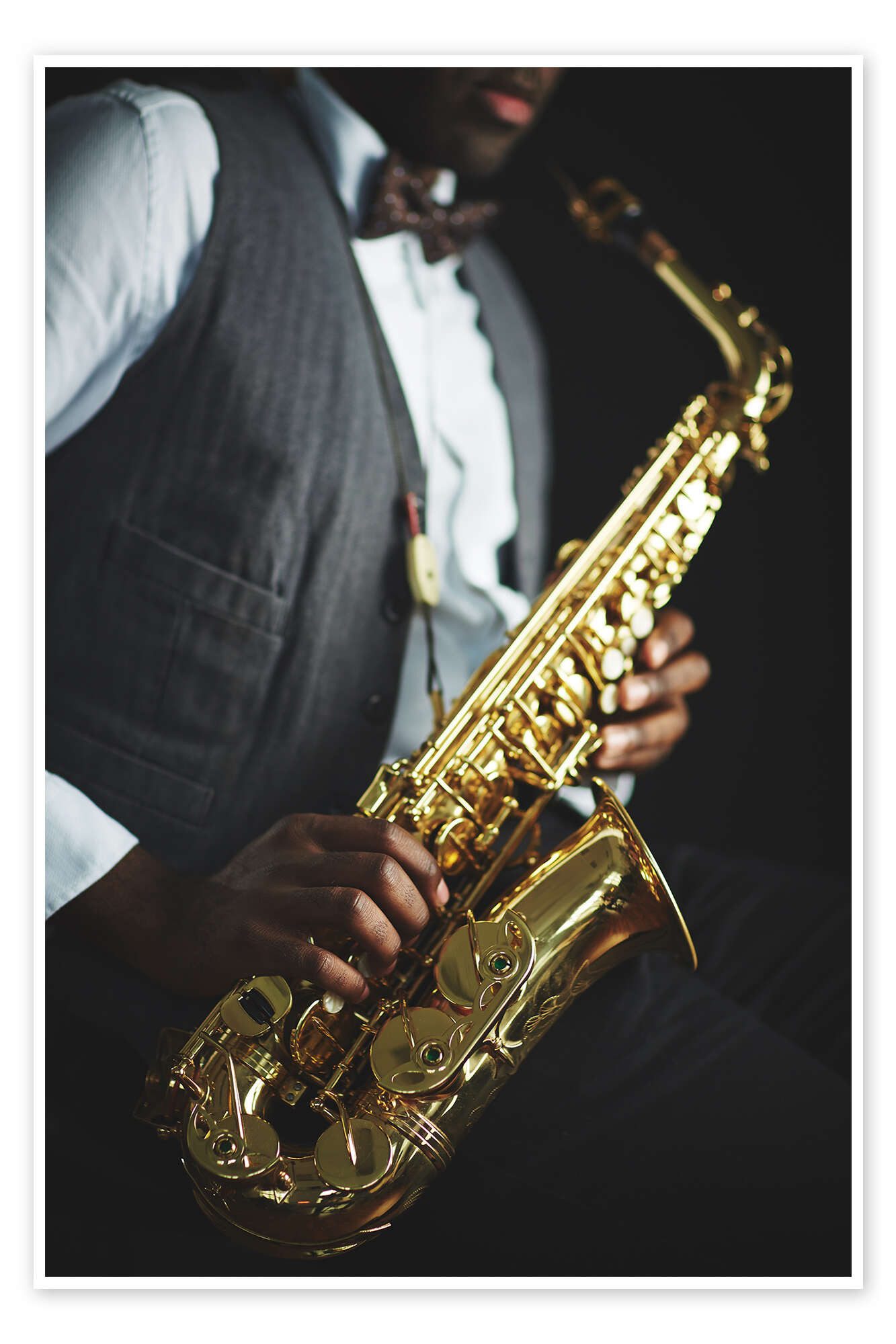Posterlounge Poster Editors Choice, Saxophon eines Jazzmusikers, Fotografie