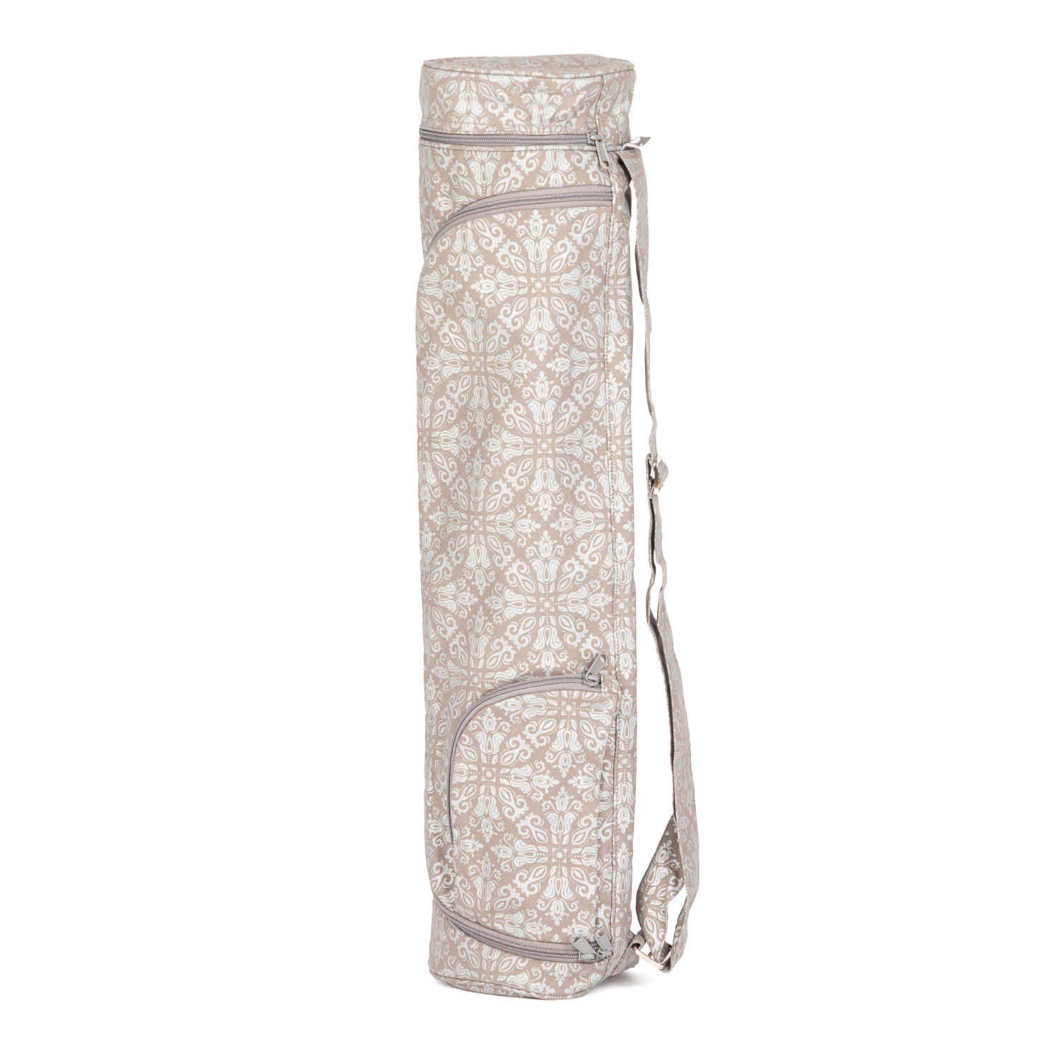 bodhi Yogatasche Yogatasche ASANA BAG COTTON 60 cm, Raja, taupe/silber – Bild 5 von 5